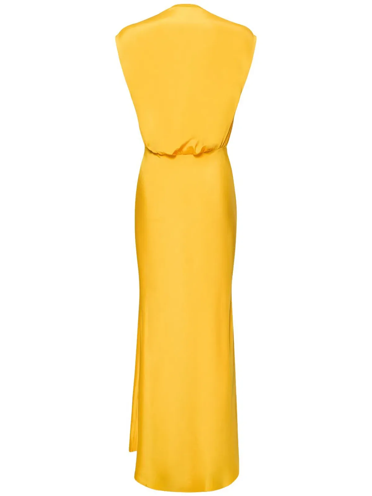 Christopher Esber Triquetra Cutout Silk-satin Maxi Dress Yellow Size 10  - Image 3