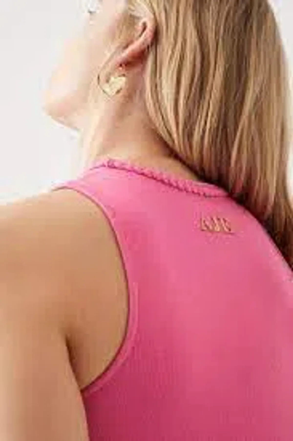 Aje Elm Braided Knit Tank Top & Petal Knit Midi Skirt Set Rose Size 6 - Image 7