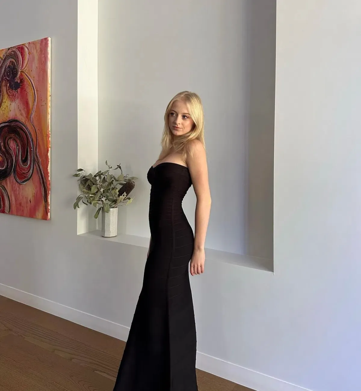 Herve Leger Black Sara Gown Size XS/AU6 - Image 1