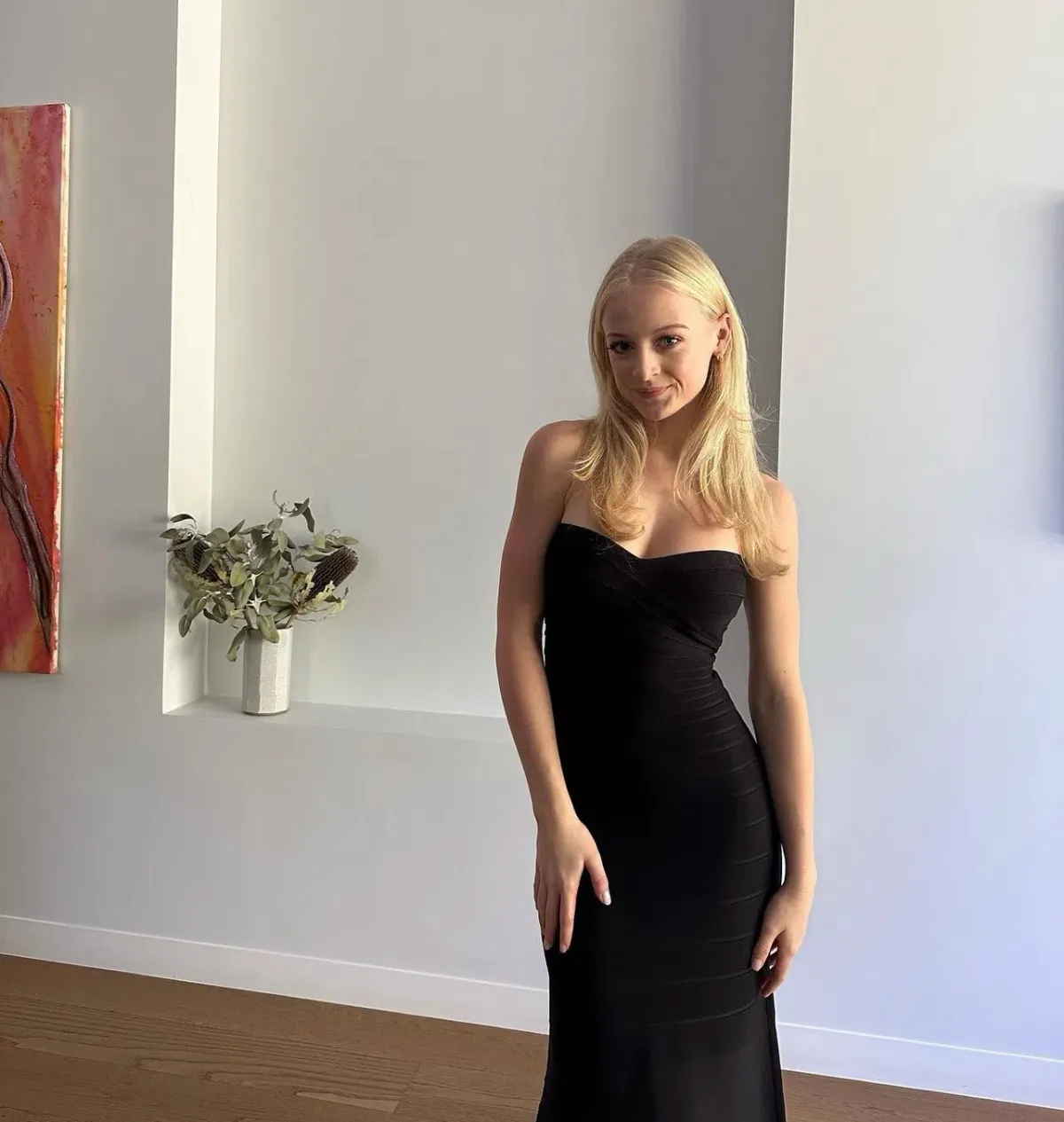 Herve Leger Black Sara Gown Size XS/AU6 - Image 3