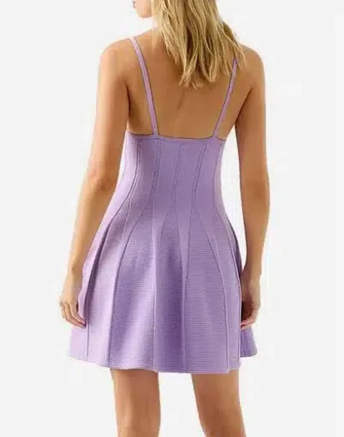 Aje Phaedra Ottoman Bustier Mini Dress Lilac Size L / AU 12 - Image 2
