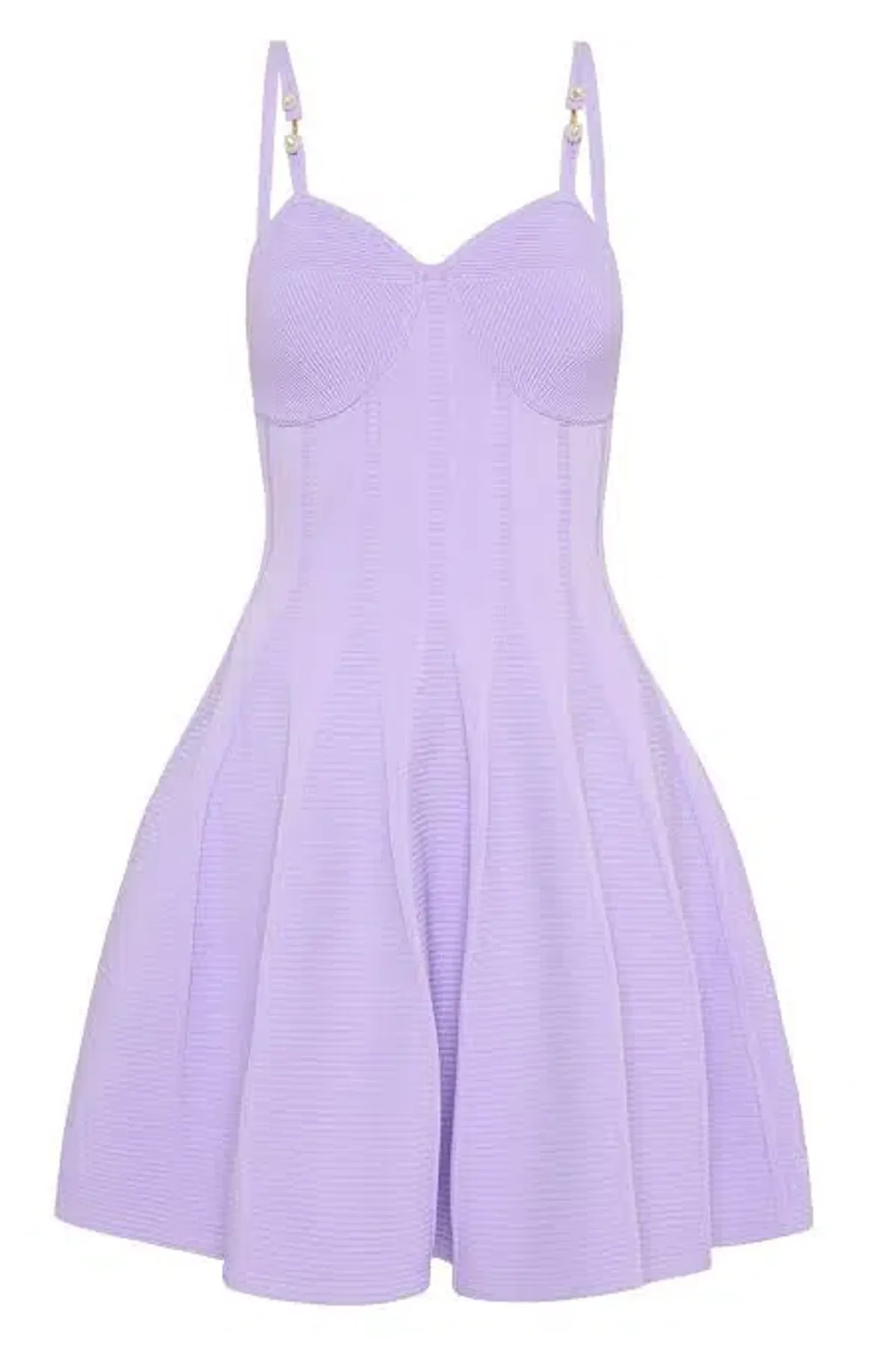 Aje Phaedra Ottoman Bustier Mini Dress Lilac Size L / AU 12 - Image 3