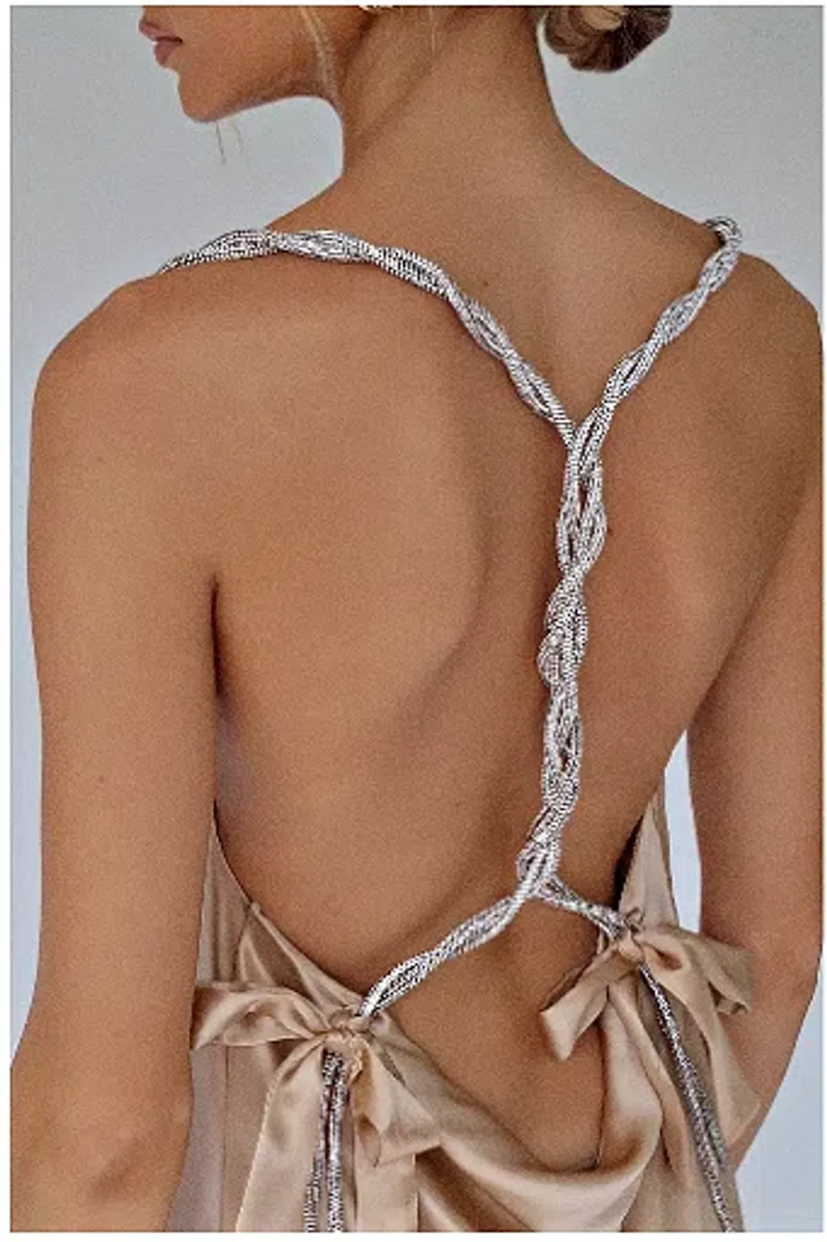 Sisters the Label Chloe Multiway Mini Dress Pearl Silk One Size - Image 7