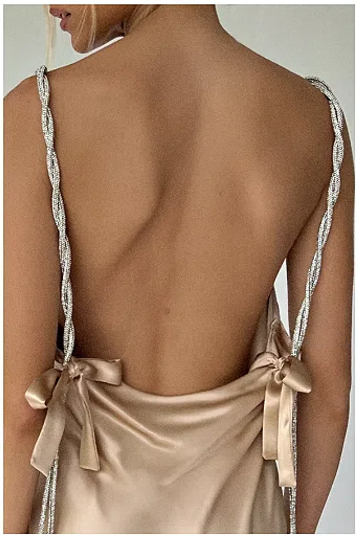 Sisters the Label Chloe Multiway Mini Dress Pearl Silk One Size - Image 6