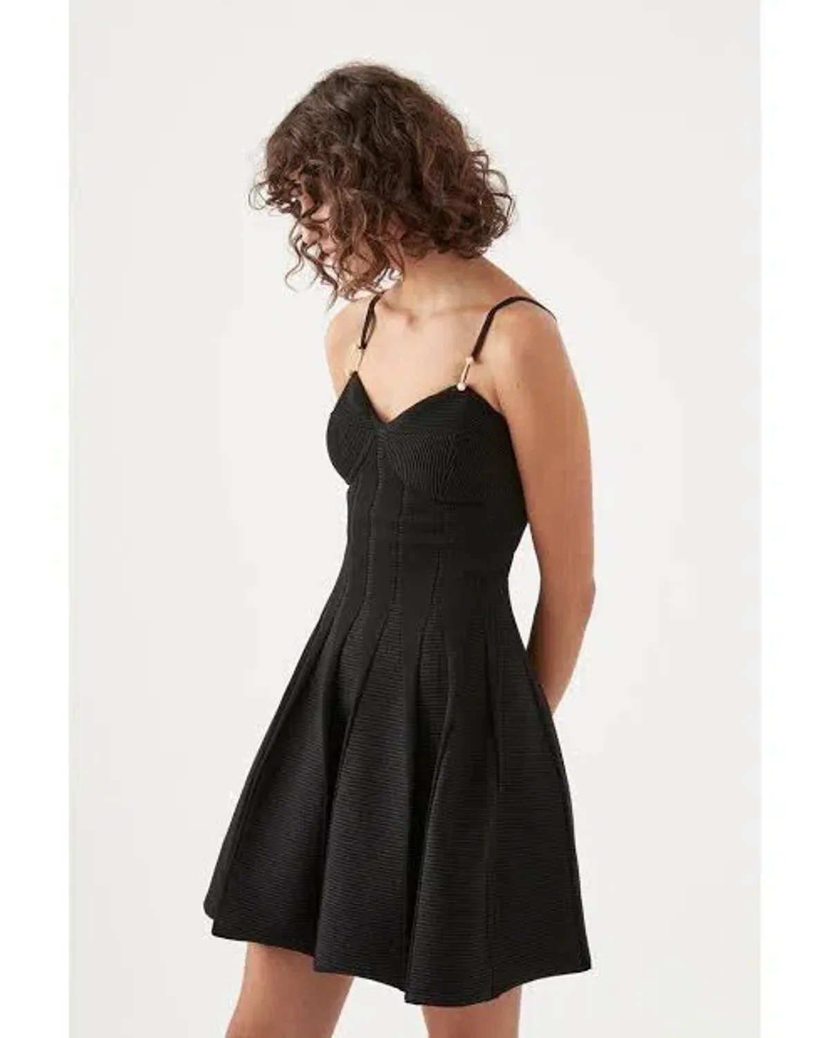 Aje Phaedra Ottoman Bustier Mini Dress Black Size L / AU 12 - Image 4