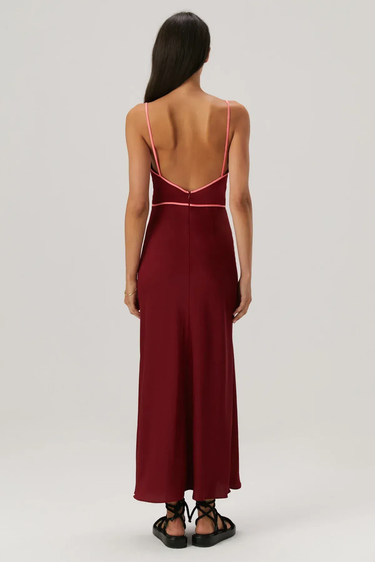 MISHA Ramira Maxi Dress Wine Size 8/S - Image 2