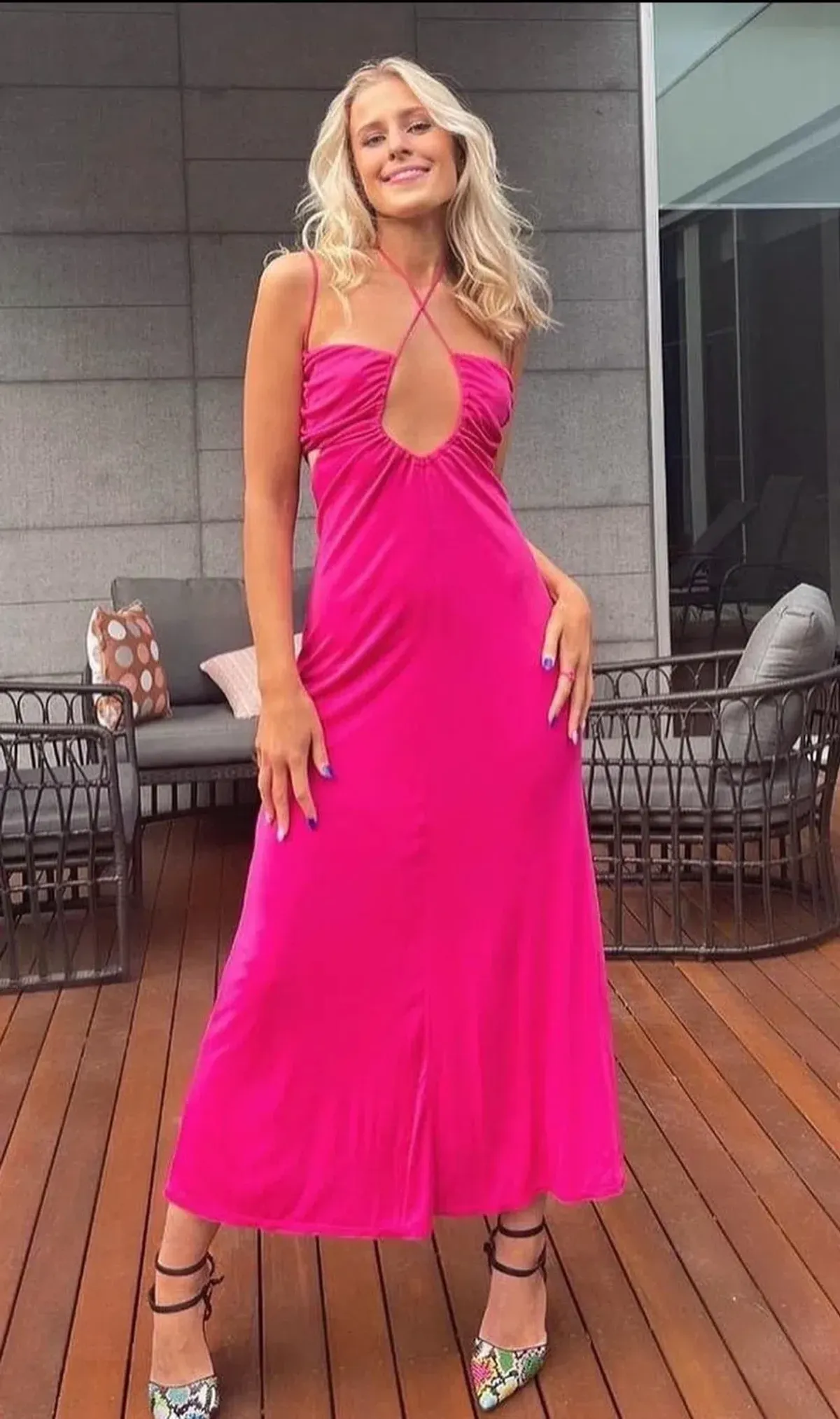 Manning Cartell Atomic Slip Midi Dress Pink Size 10 - Image 2