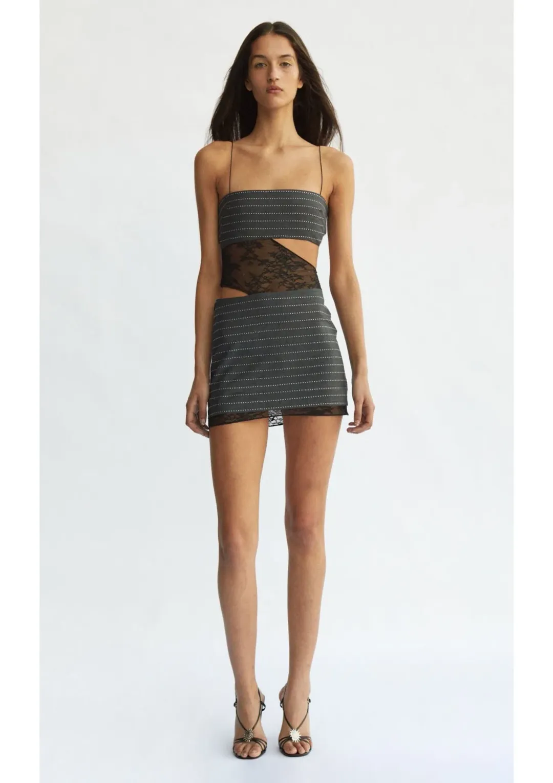 Bec & Bridge Interstellar Mini Dress Charcoal/Black Size 8 for rent on The Volte - main image