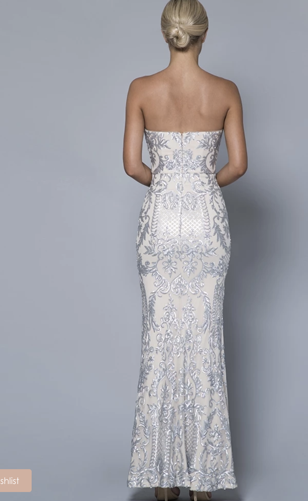 Sylvie Strapless Pattern Sequin Gown size 6 for rent on The Volte - main image