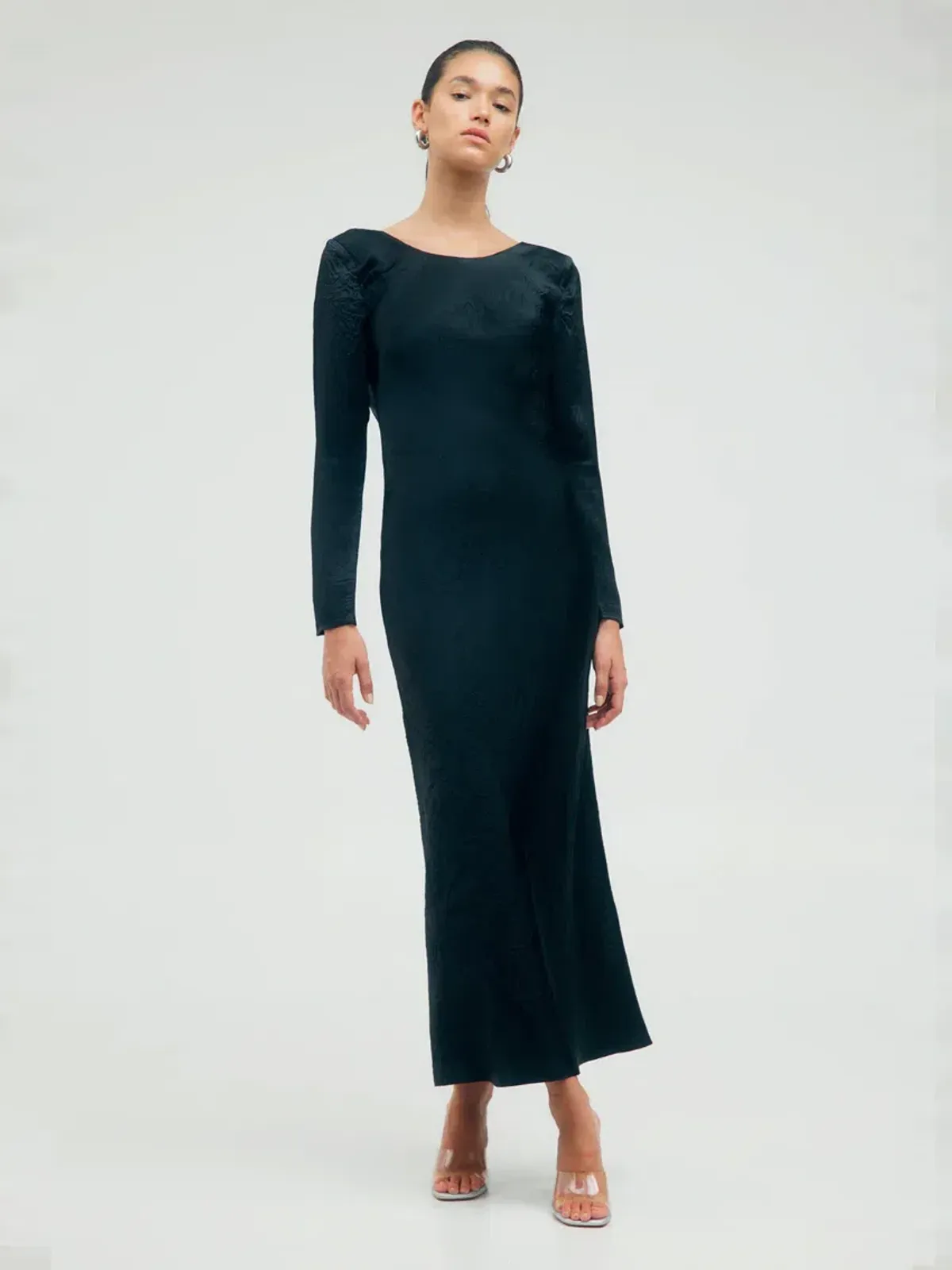 Third Form Crush Tie Back Maxi Dress Black Size 10 - Image 1