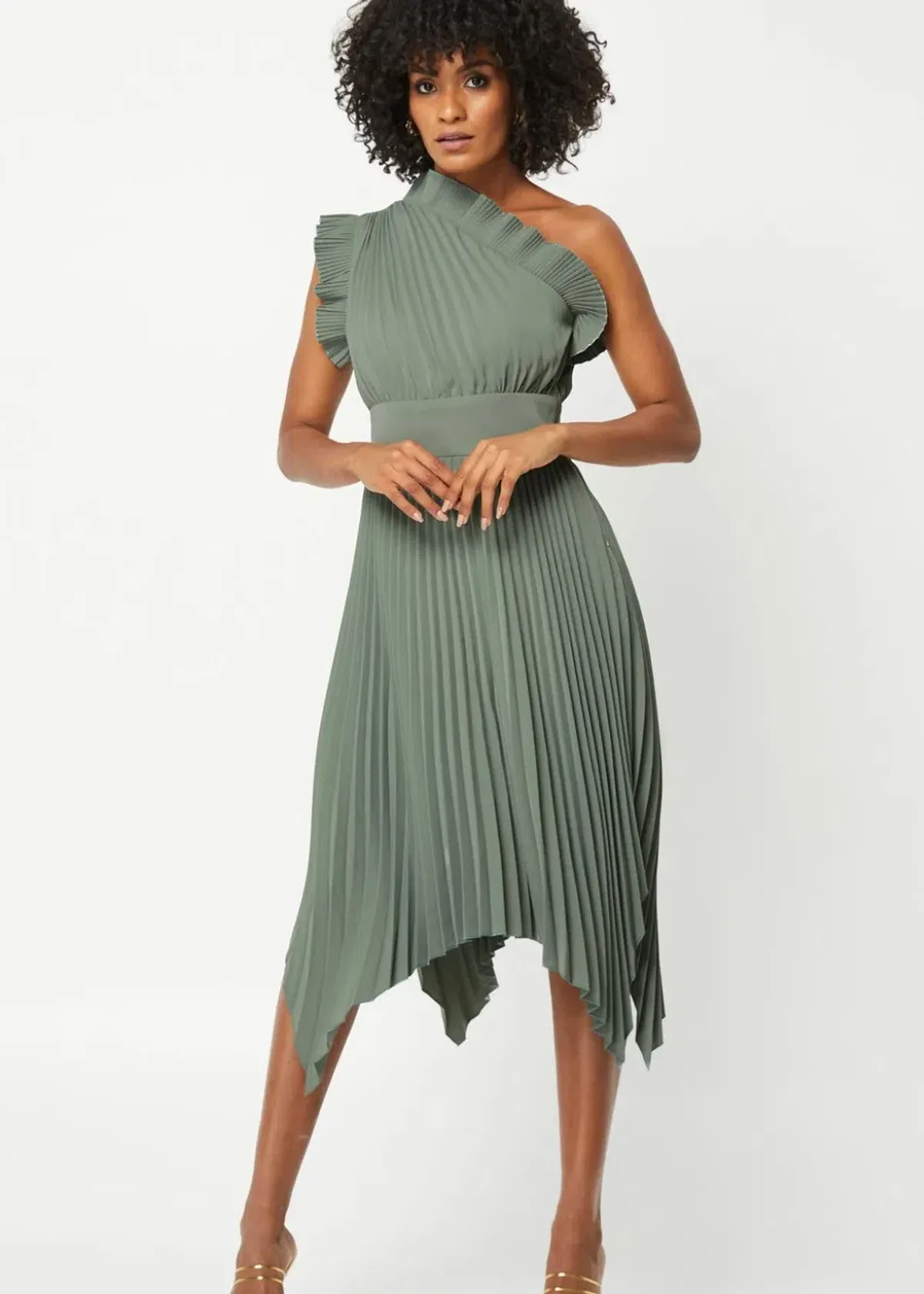 Mossman The Lady Like Midi Dress in Sage Size 12 - Image 1