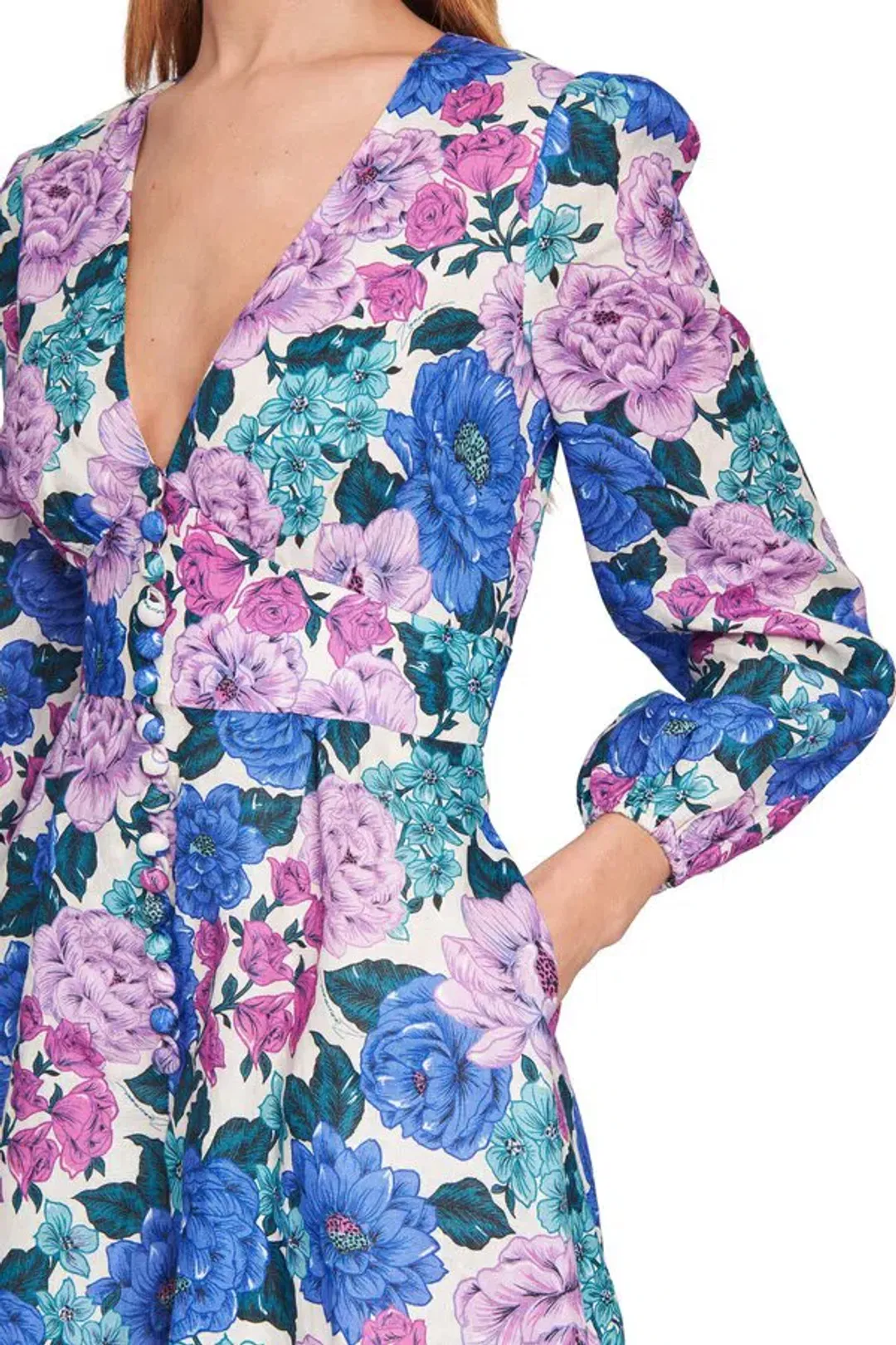 Zimmermann Poppy Plunge Playsuit Floral Size 1/AU 10 for rent on The Volte - main image