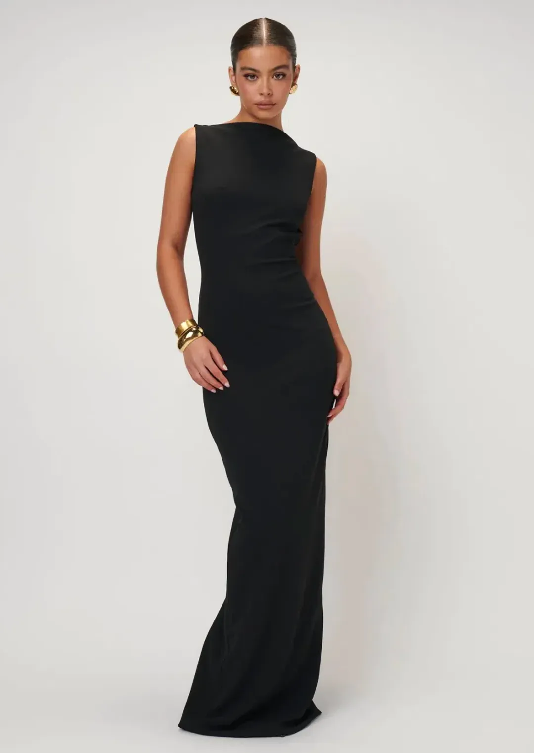 Effie Kats Verona Gown Black Size 12 for rent on The Volte - main image