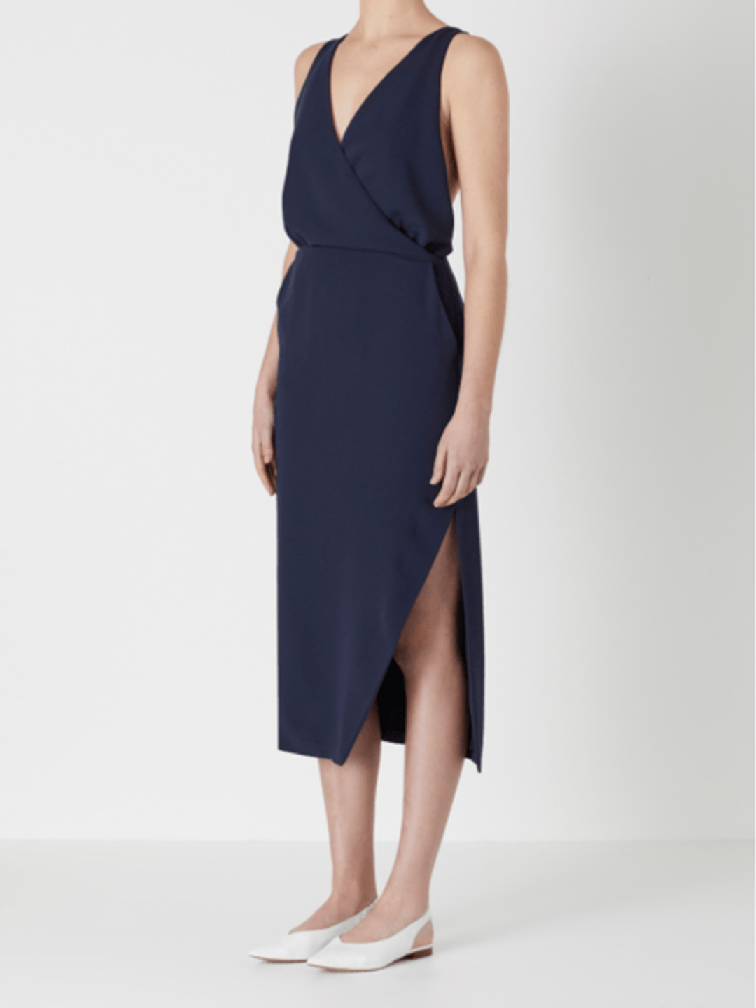 Viktoria & Woods Providence Cross Back Dress navy size 6 for rent on The Volte - main image