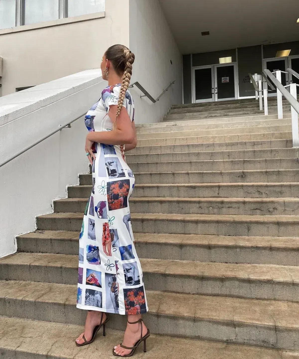 With Jean Morph Maxi Dress Print Size XS/Au 6  - Image 2