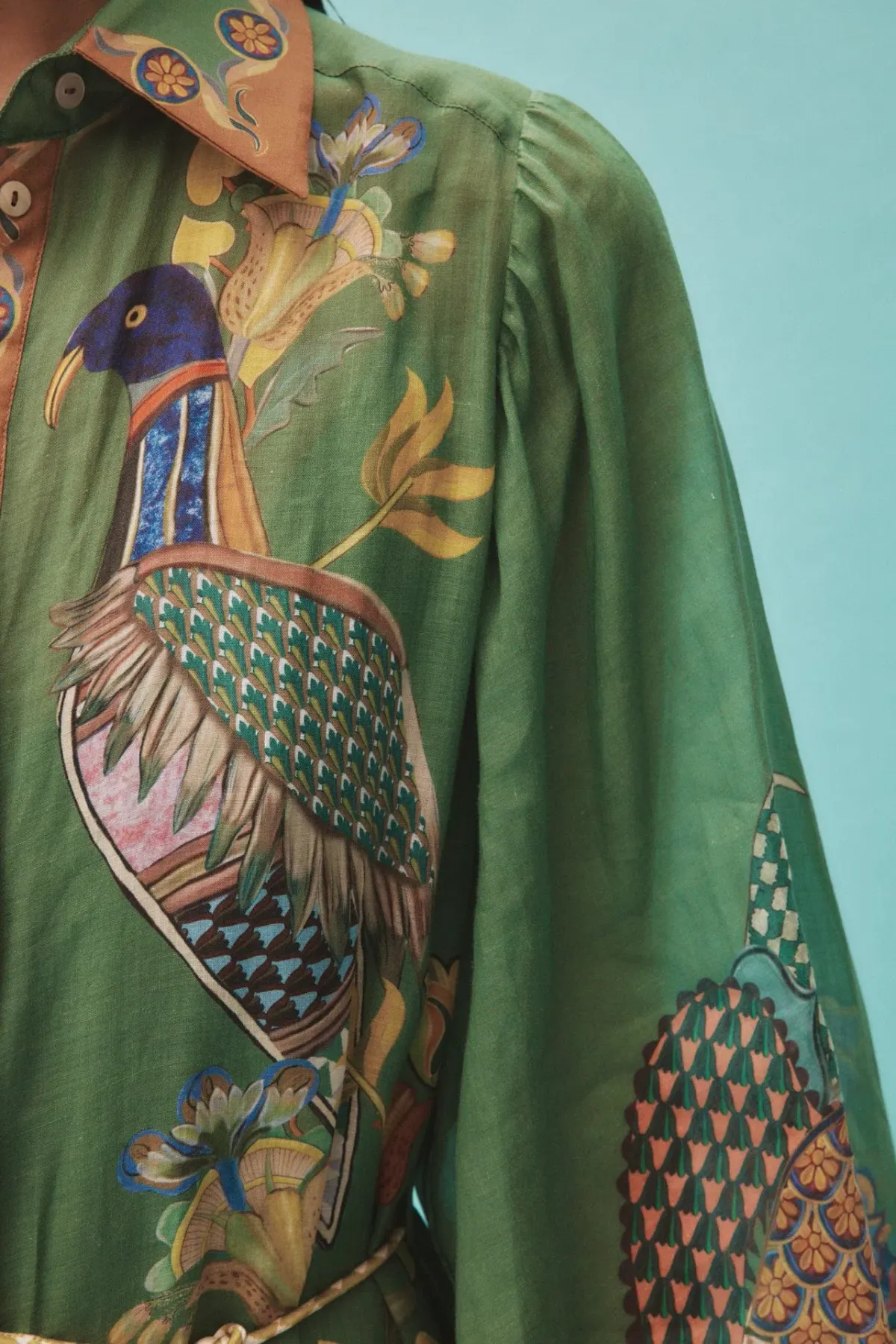 Alemais Birdie Shirtdress Green Size 16 - Image 5