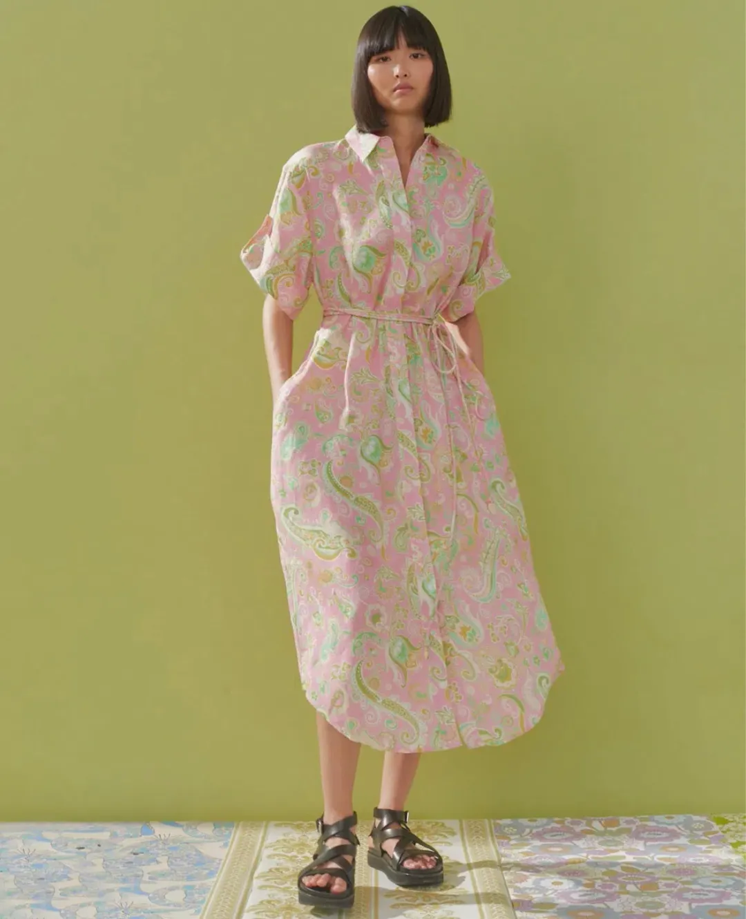 Alemais Marta Shirtdress Print Size AU 14 for rent on The Volte - main image