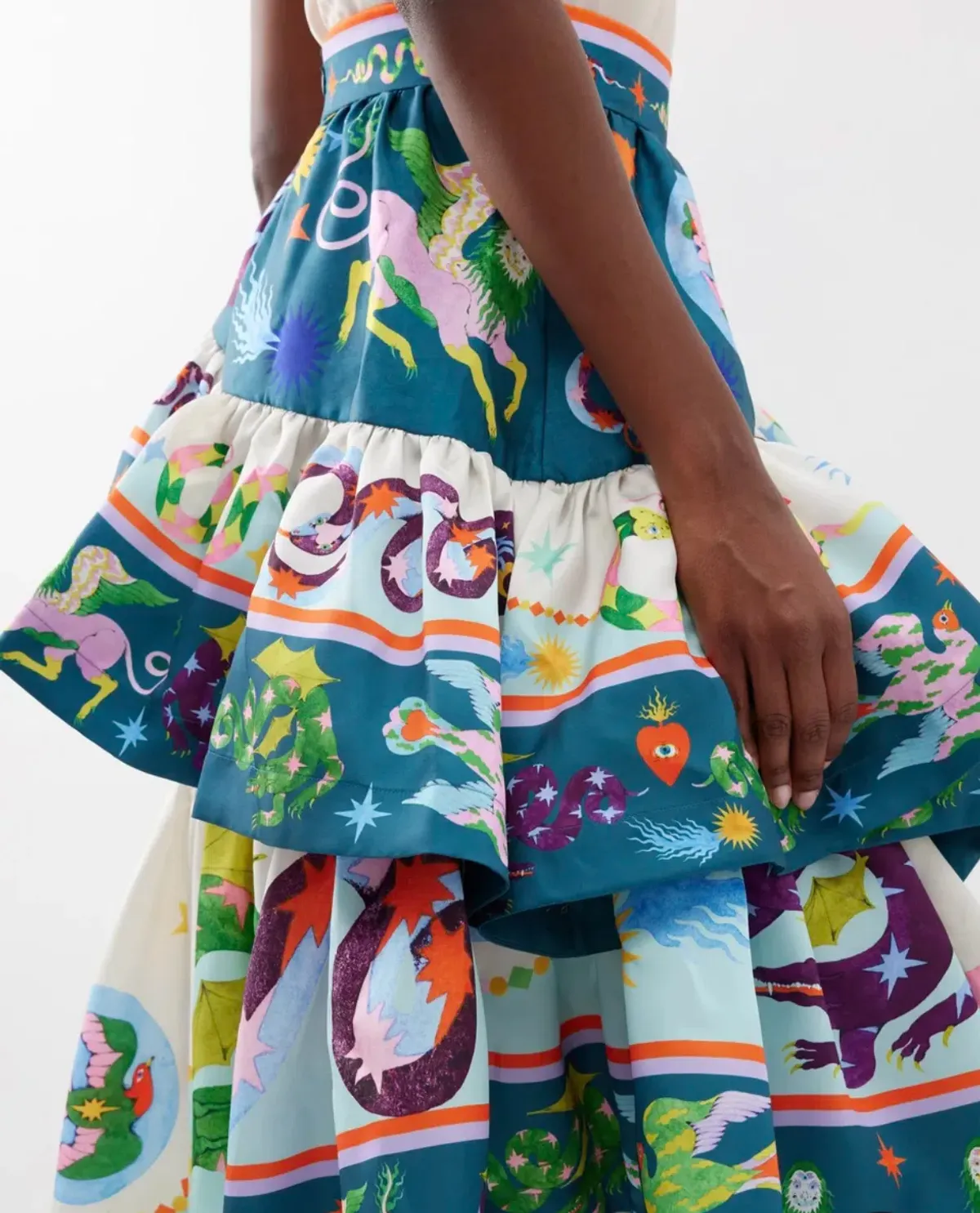 Alemais Guardian Tiered Ruffled Skirt Multi Size 16 - Image 5