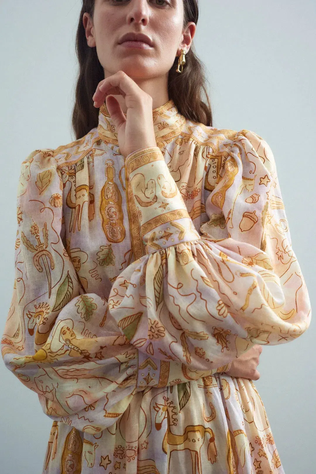 Alemais Solitaire Midi Dress Multi Size 14 for rent on The Volte - main image