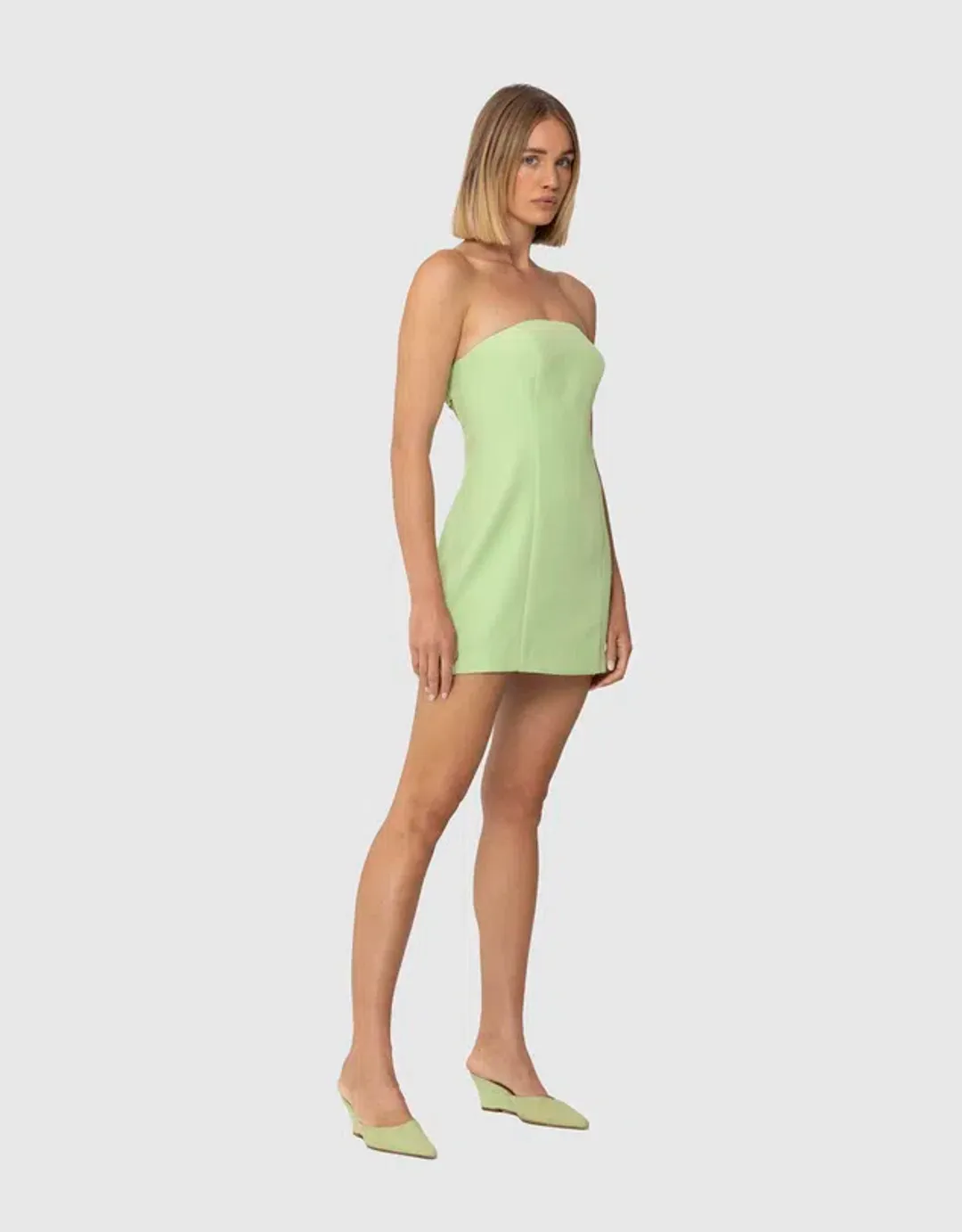 The Wolf Gang Ravello Mini Dress Mint Green Size XS / AU 6 for rent on The Volte - main image