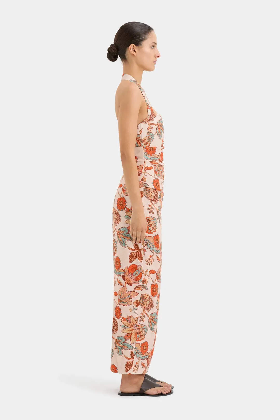 Sir the Label Noemi Halter Midi Dress Floral Size 8 for rent on The Volte - main image