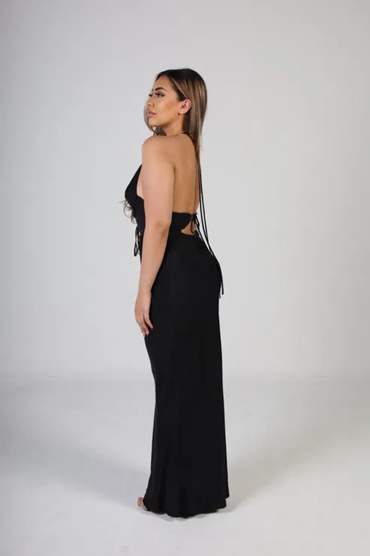 Bec & Bridge Naomi Tie Front Maxi Dress Black Size 8 - Image 2