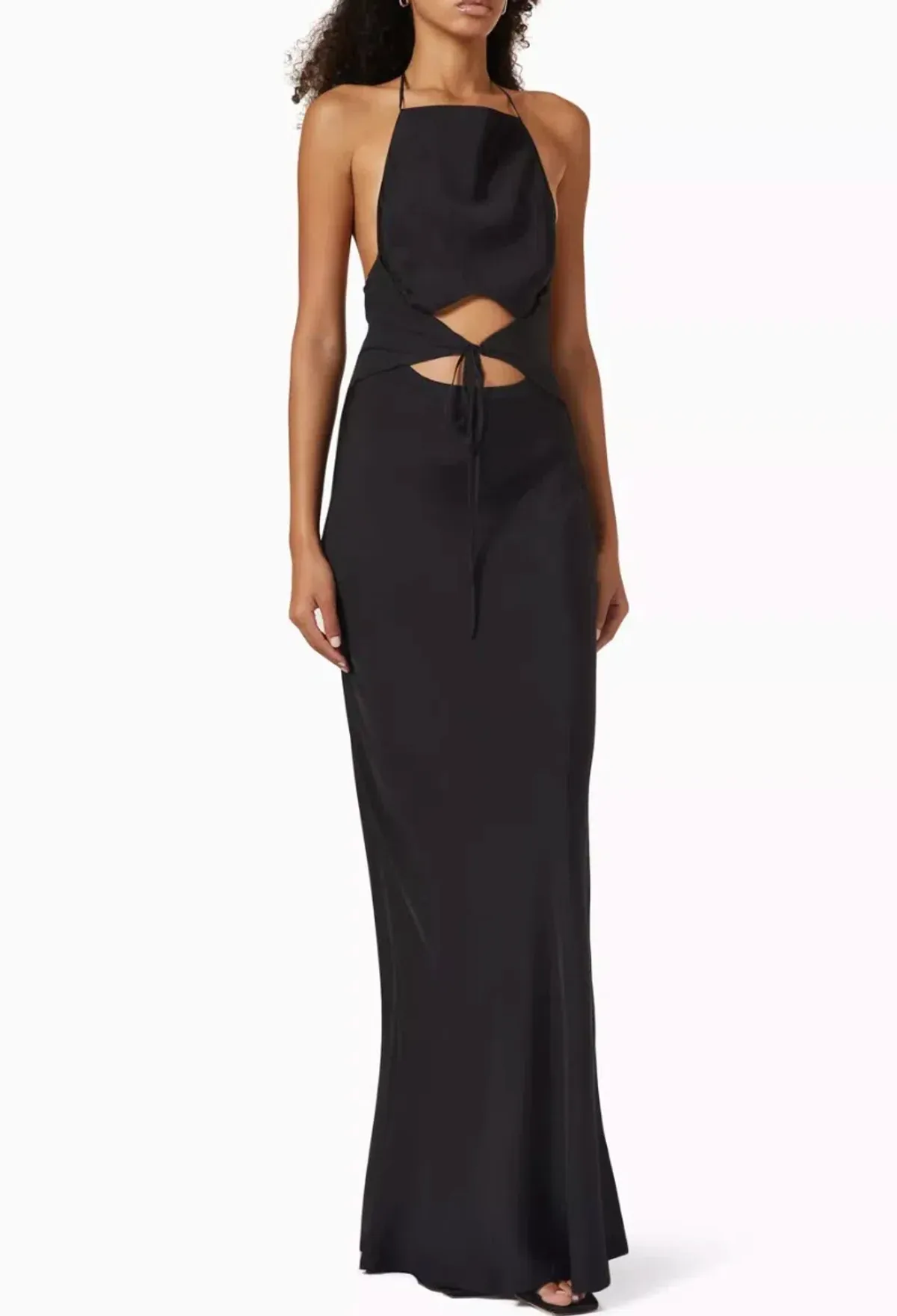 Bec & Bridge Naomi Tie Front Maxi Dress Black Size 8 - Image 3