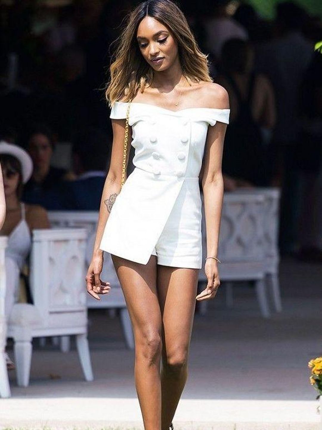 MISHA Carmela Playsuit White Size 8 for rent on The Volte - main image
