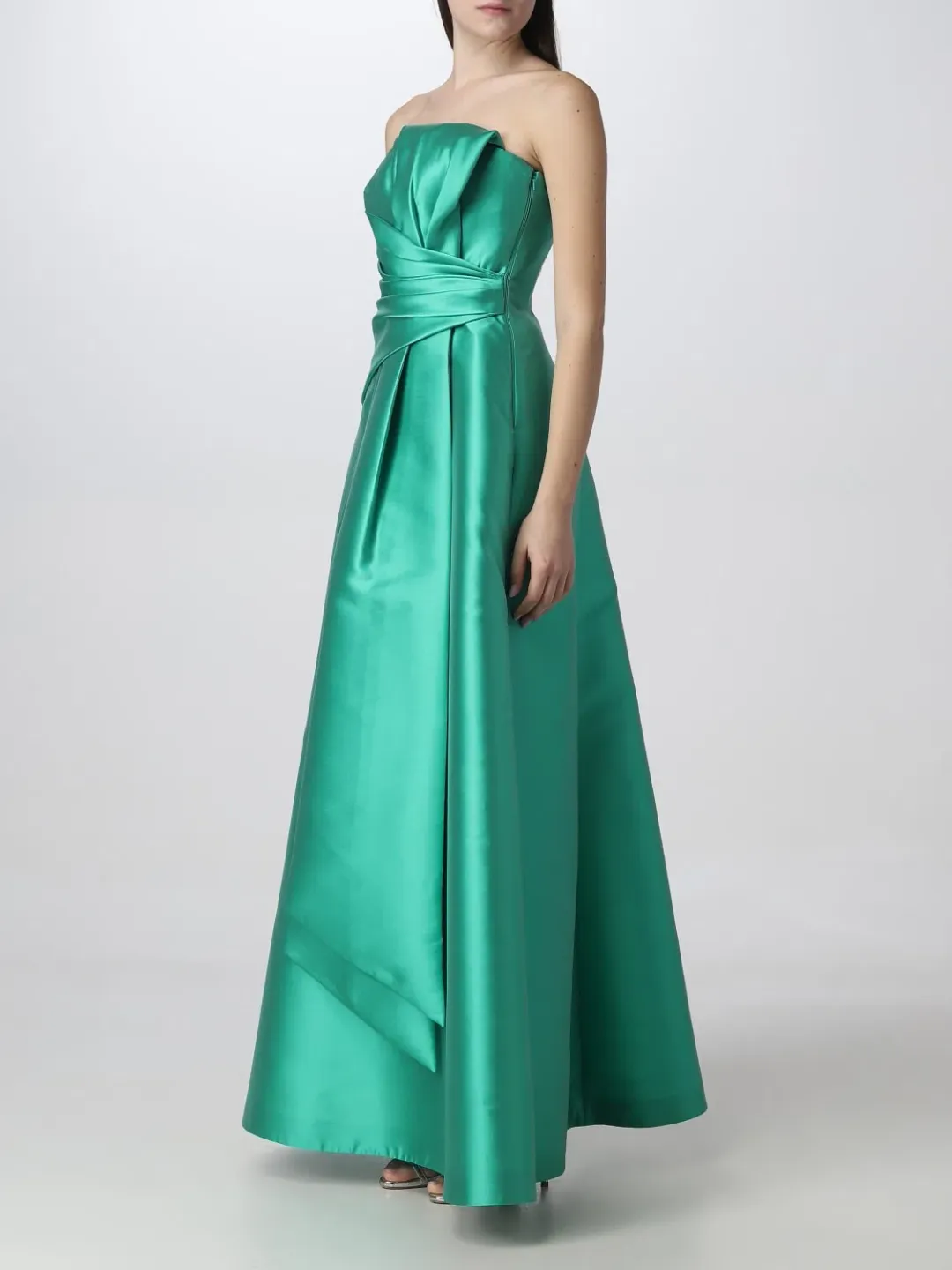 Alberta Ferretti Strapless Gown Green Size 8  for rent on The Volte - main image