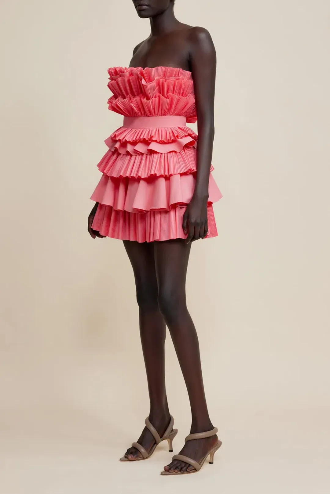 Acler Elsher Mini Dress Rouge Size 6  for rent on The Volte - main image