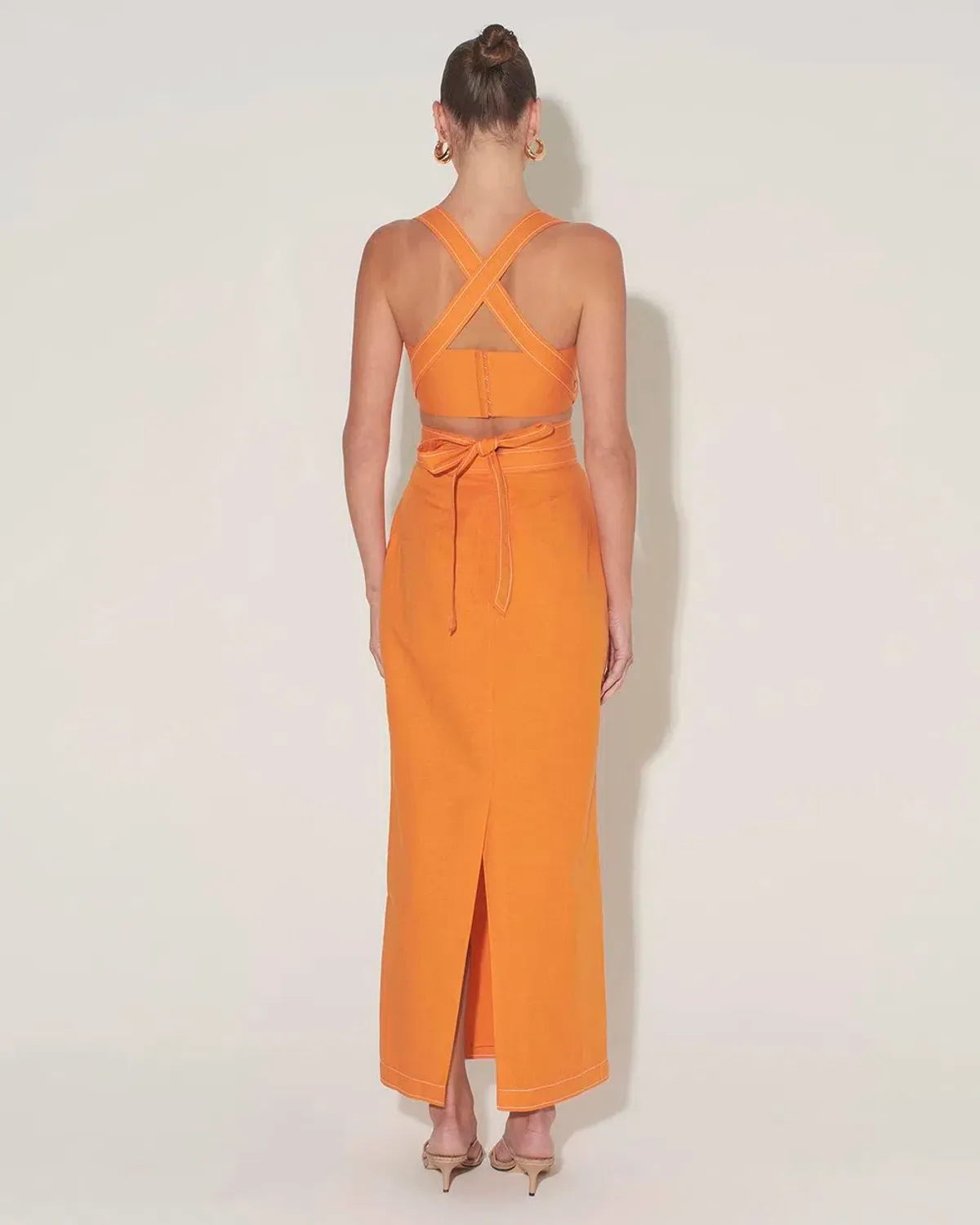 Hansen and Gretel Pepe Top and Marielle Skirt Set Orange Size 8 - Image 2