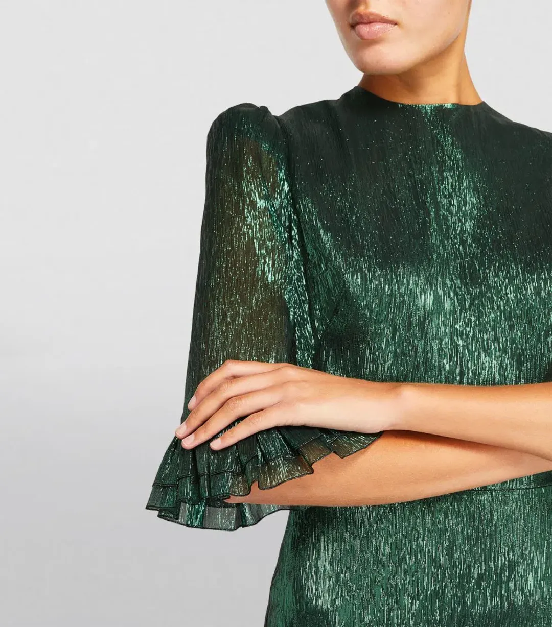 The Vampire's Wife Falconetti Midi Dress Green Size 10 for rent on The Volte - main image