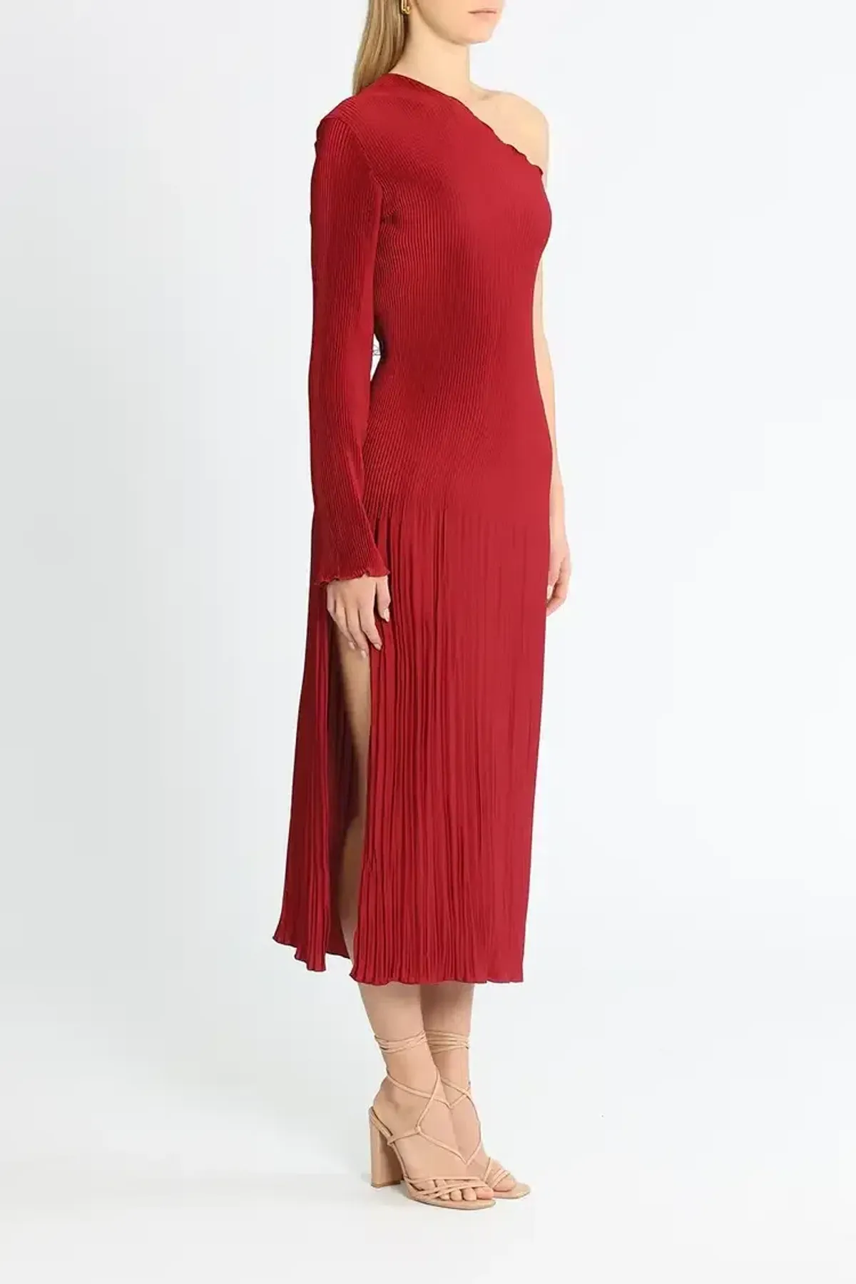 Lidee Soiree Gigi Gown Sleeved in Ruby Size 8 - Image 2