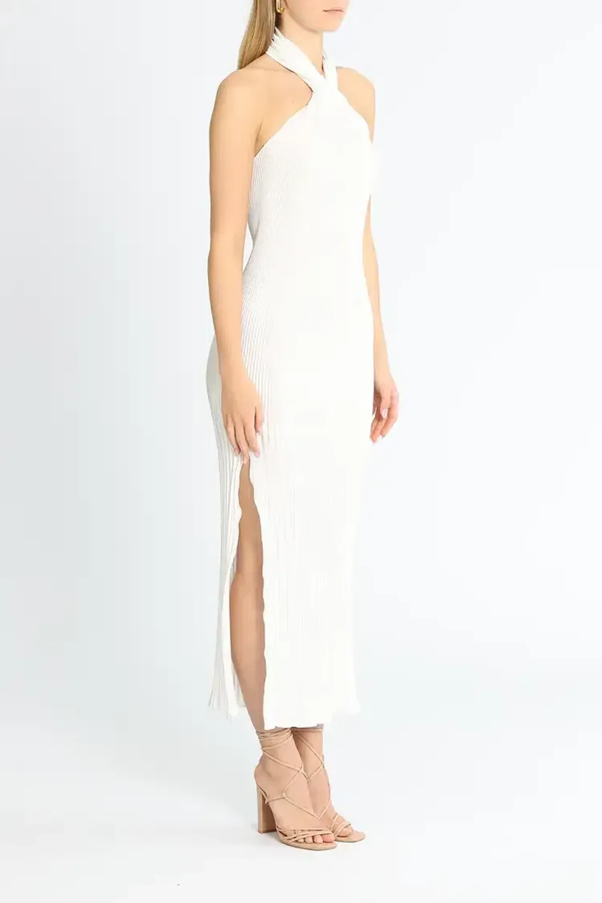 Lidee Soiree Halter Gown in White Size 12 - Image 2