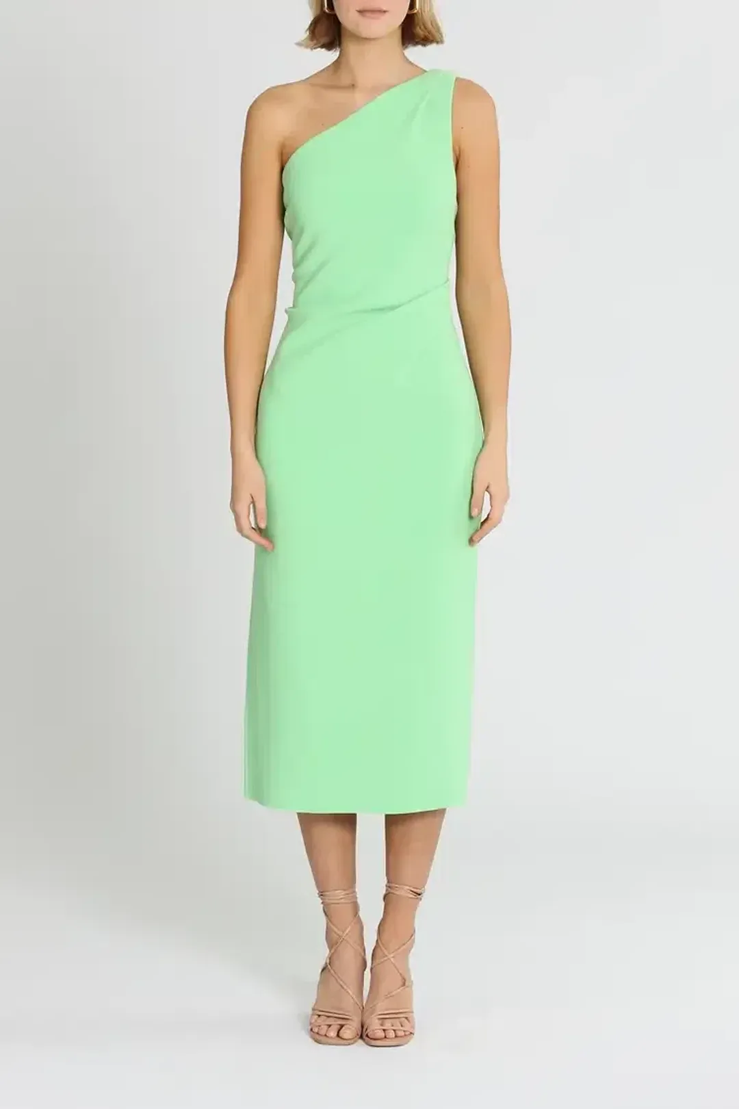 Bec & Bridge Clover Asymmetric Midi Dress in Green Size 12 for rent on The Volte - main image