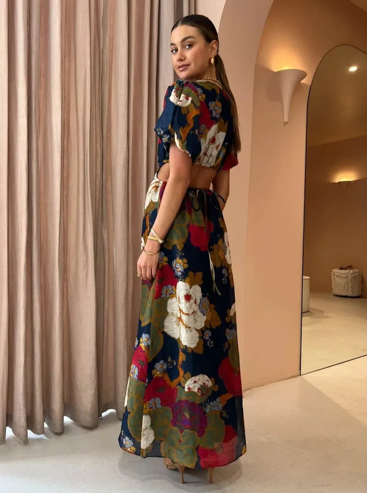 Sir the Label Bonita Puff Sleeve Dress Floral Size 2 / AU 10  - Image 2