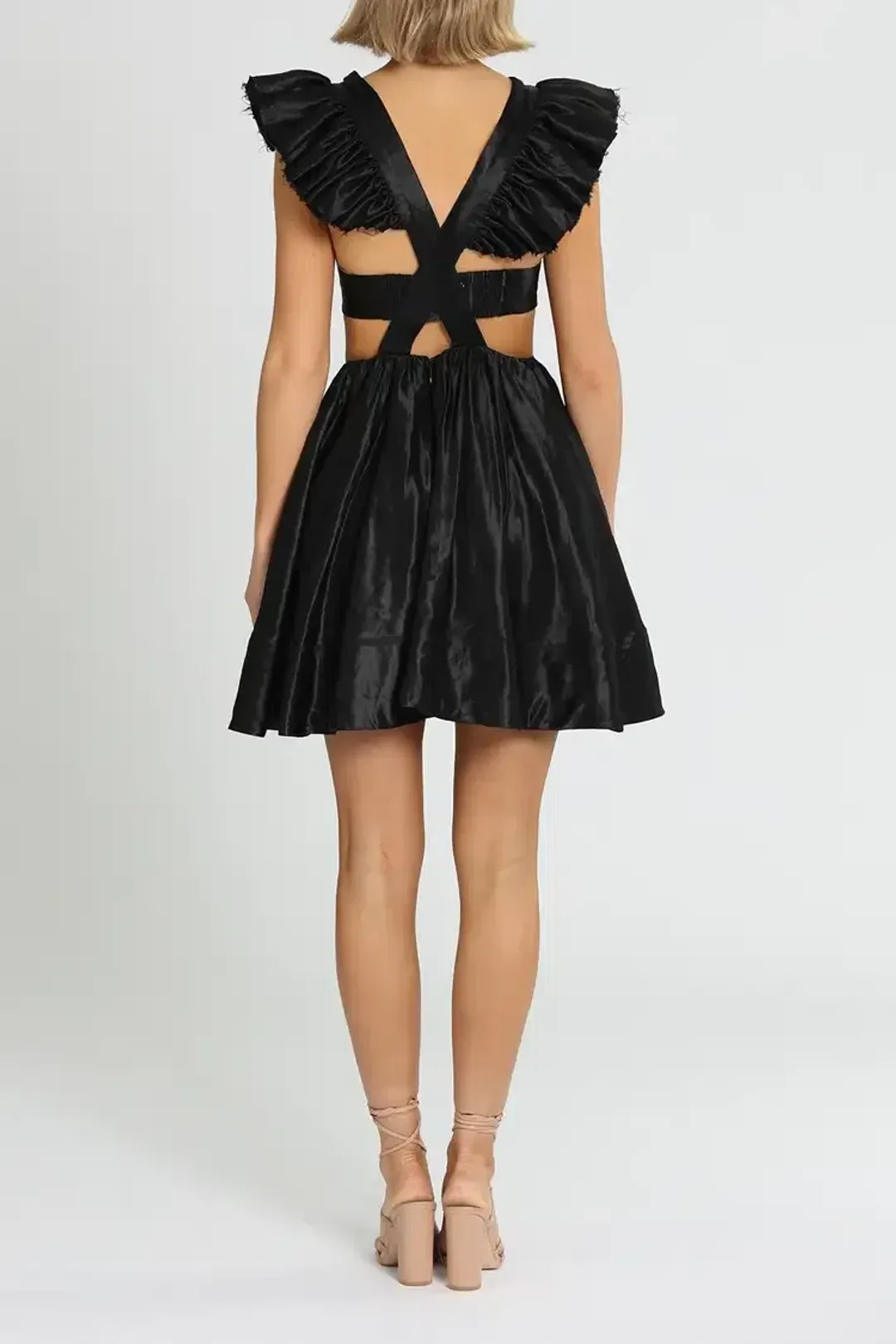 Aje Gazelle Mini Dress in Black Size 12 for rent on The Volte - main image