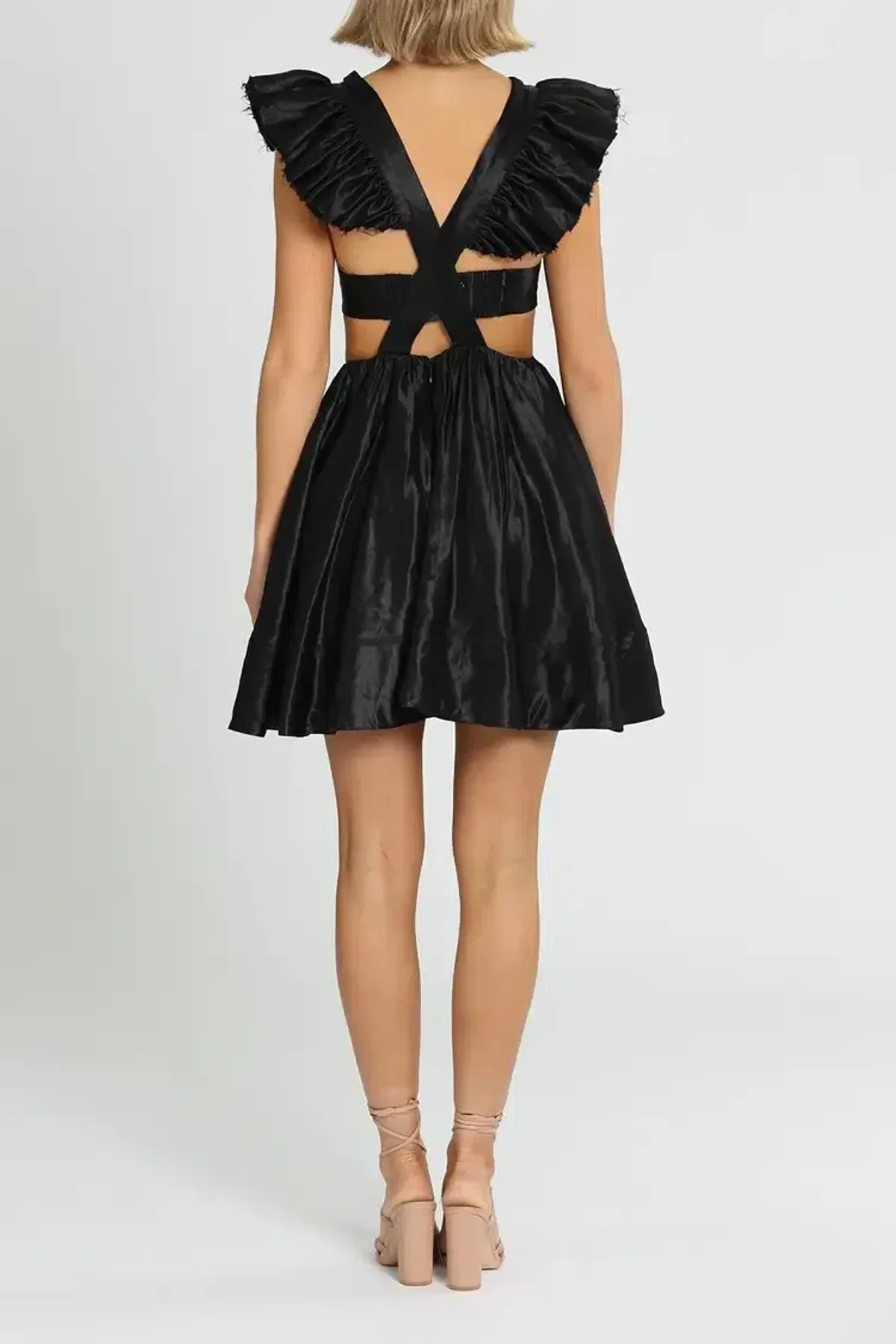 Aje Gazelle Mini Dress in Black Size 12 - Image 3