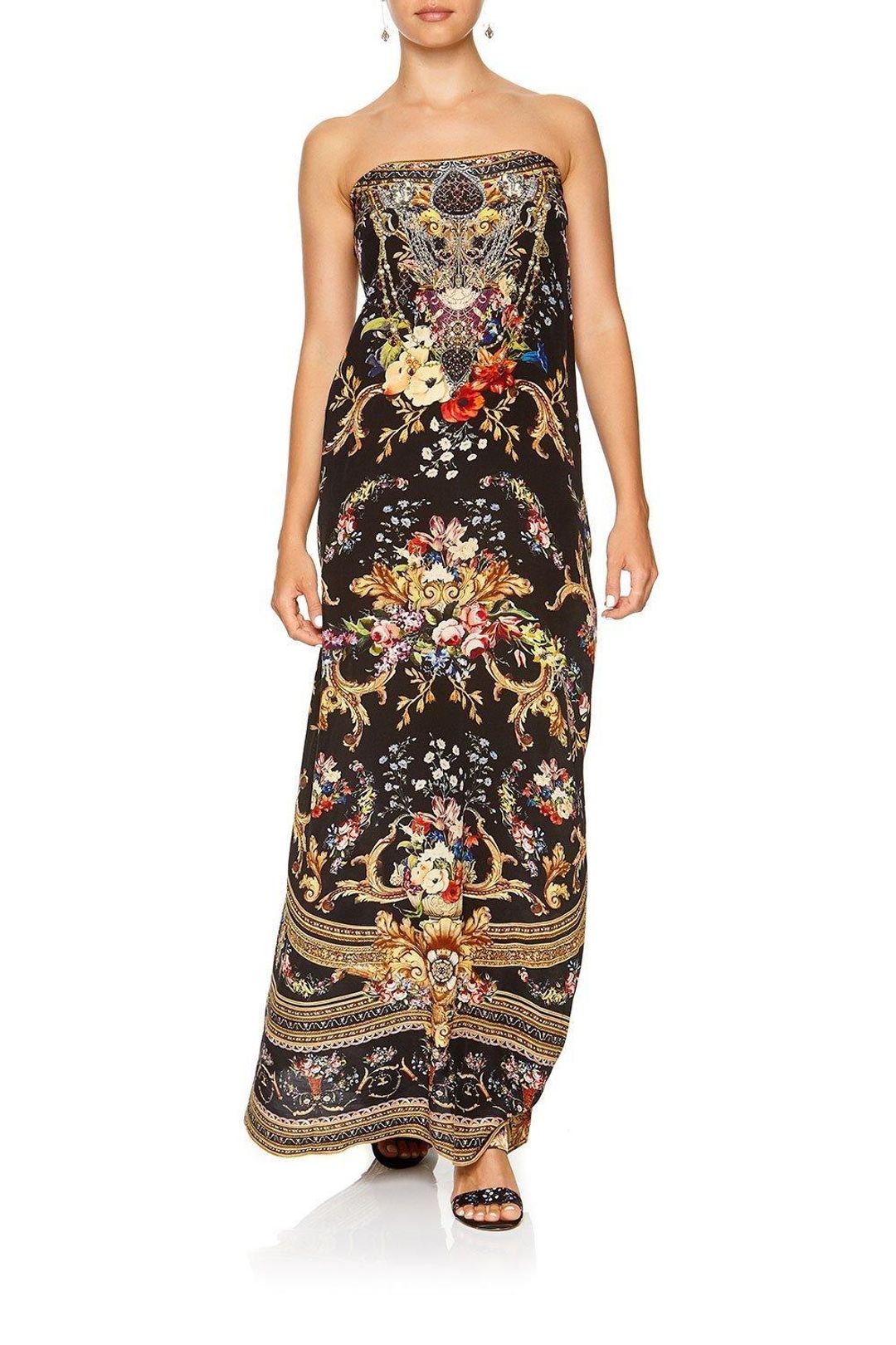 Camilla Friend In Flora Round Neck Kaftan One Size for rent on The Volte - main image