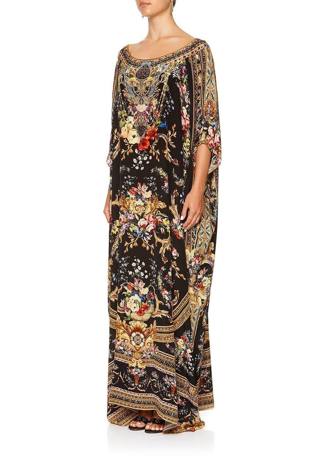 Camilla Friend In Flora Round Neck Kaftan One Size for rent on The Volte - main image