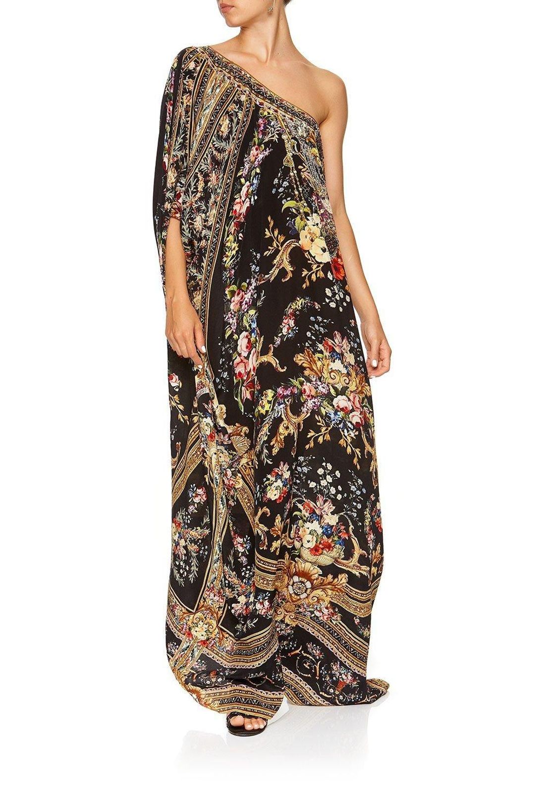 Camilla Friend In Flora Round Neck Kaftan One Size for rent on The Volte - main image