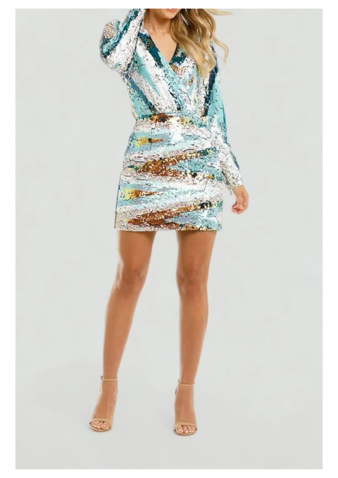 Elliatt Duet Mini Dress in Multi Size 14 for rent on The Volte - main image