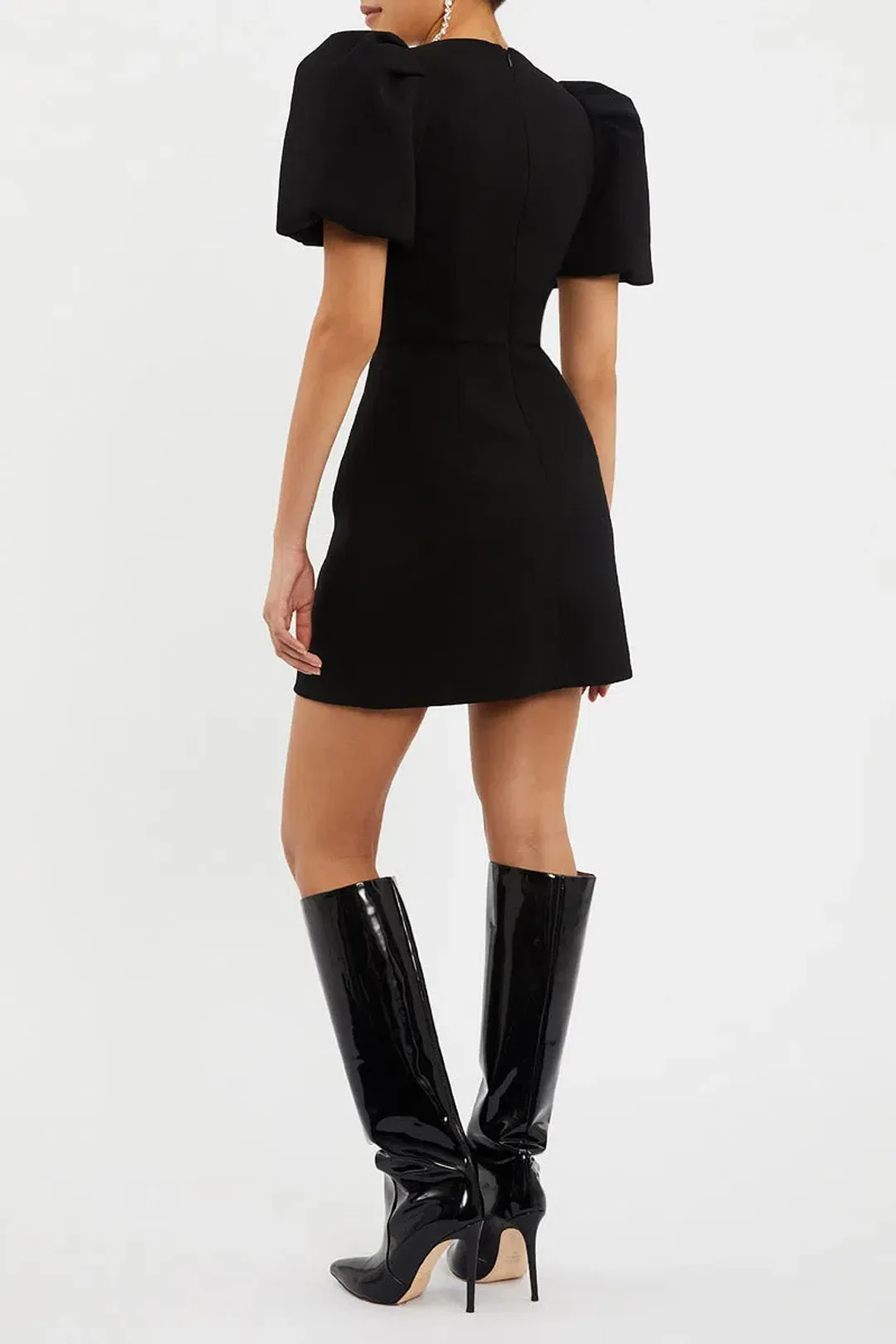 Rebecca Vallance Yvonne Bow Mini Dress Black Size 10 for rent on The Volte - main image