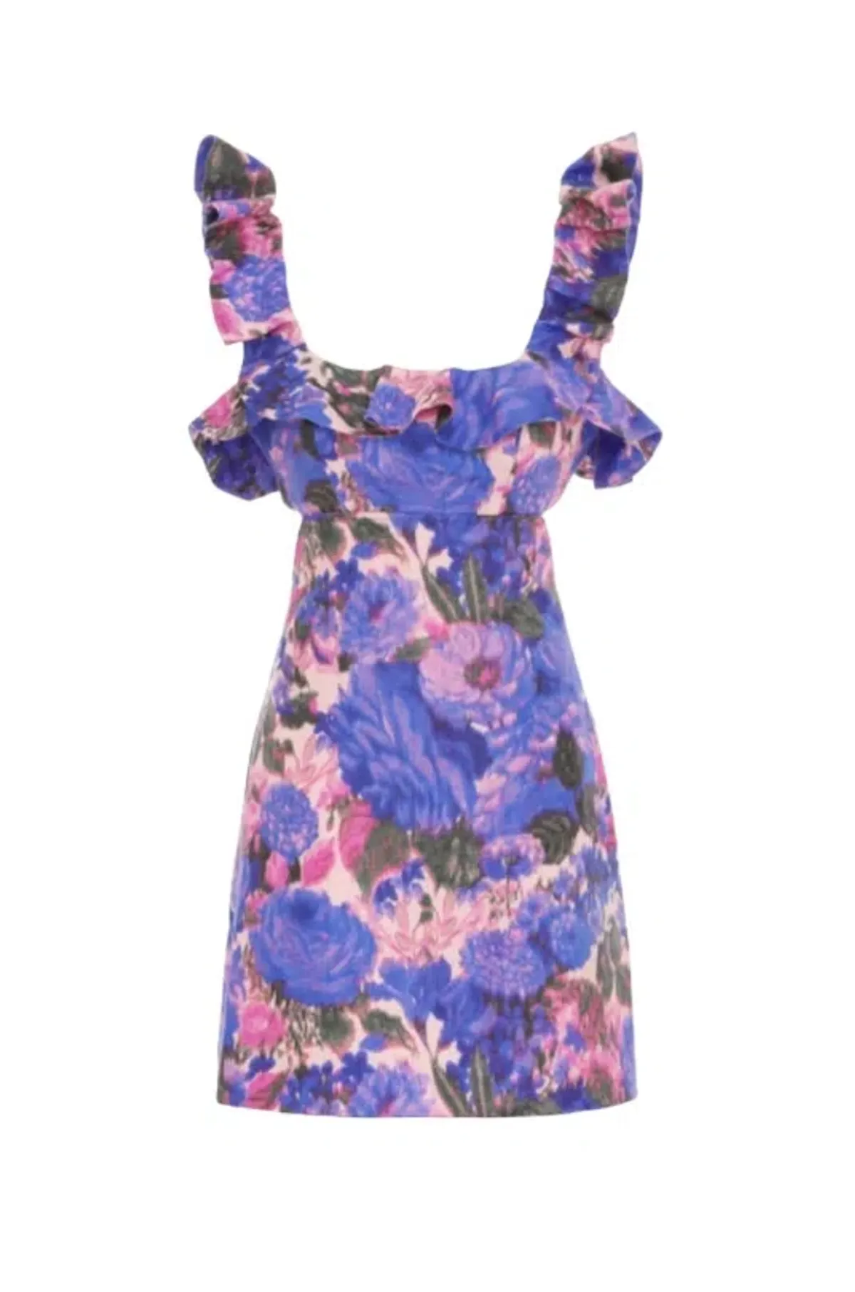 Zimmerman High Tide Mini Dress Purple Ikat Floral Size 0 / Au 8 - Image 5