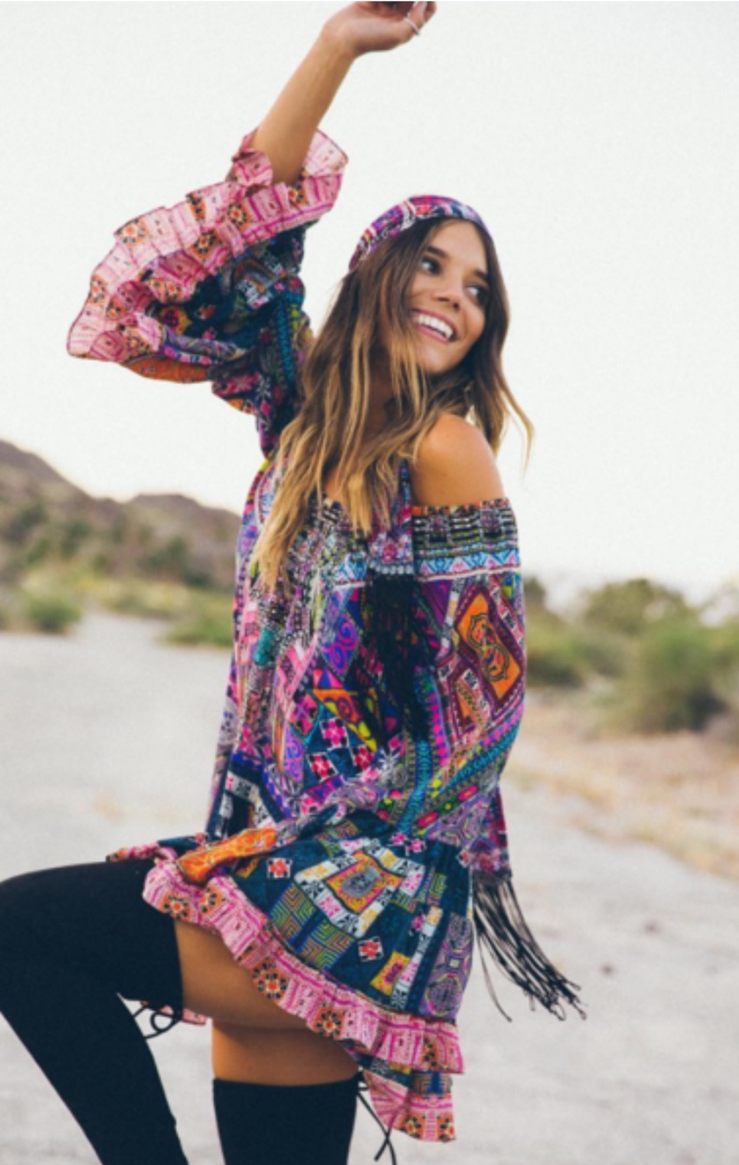 Camilla Patch Me Up A Line Frill Dress XS for rent on The Volte - main image