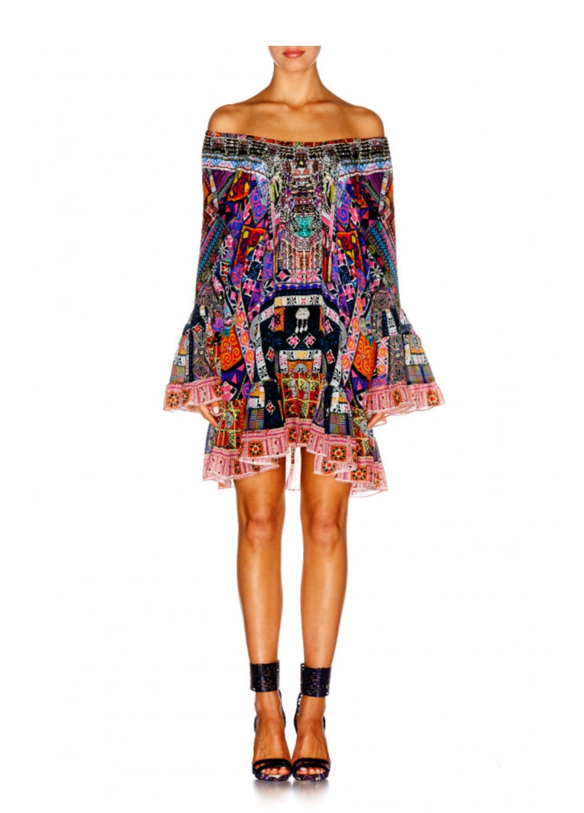 Camilla Patch Me Up A Line Frill Dress XS - Image 3