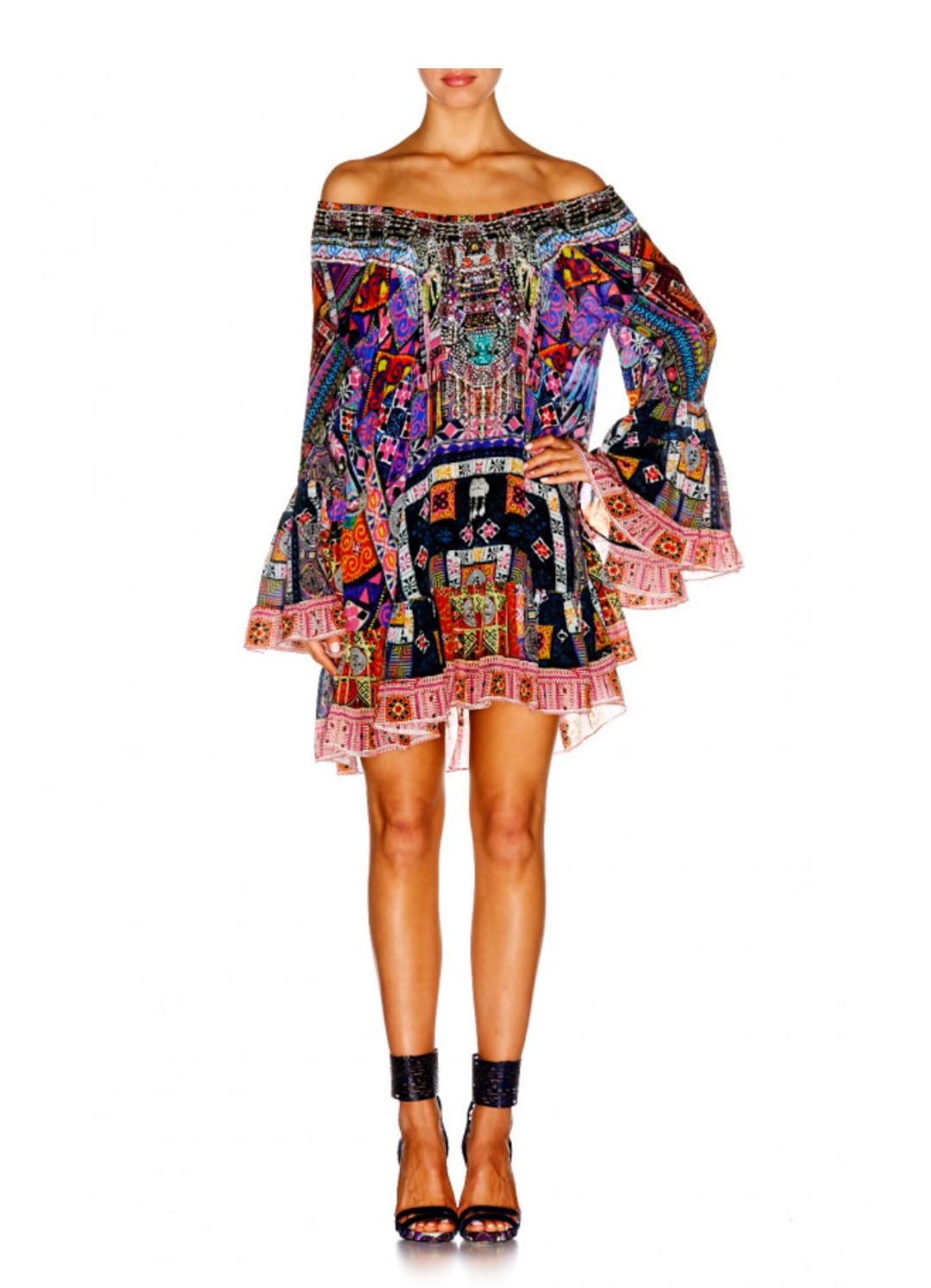 Camilla Patch Me Up A Line Frill Dress XS for rent on The Volte - main image