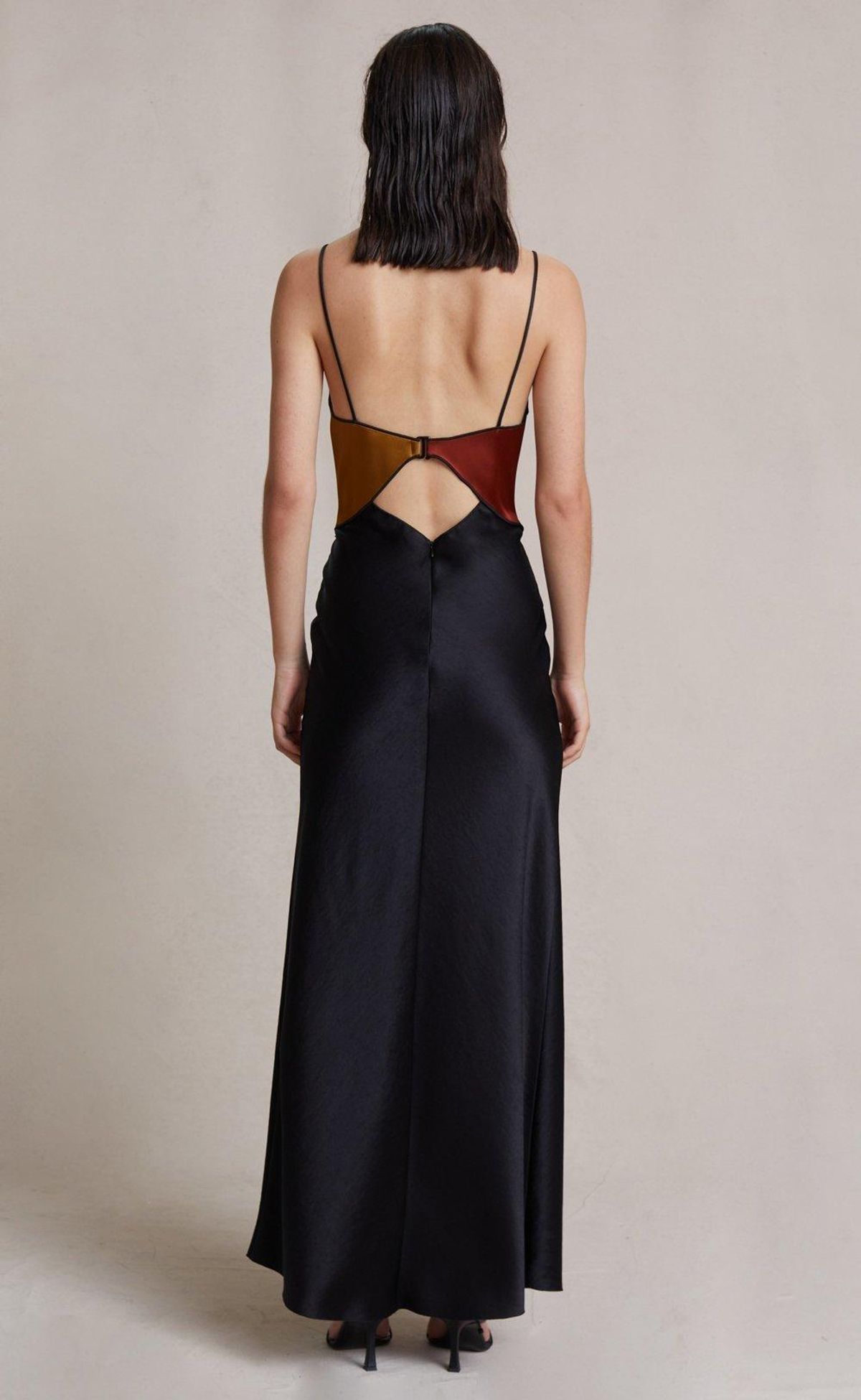 Bec & Bridge Lazar Midi Dress Black Multi Size 6 - Image 3