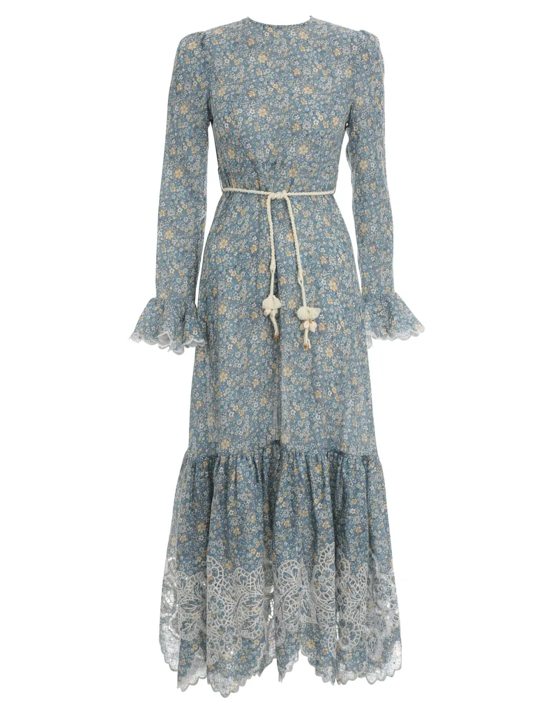 Zimmermann Carnaby Frill Long Dress Floral Size 1 / Au 10 for rent on The Volte - main image