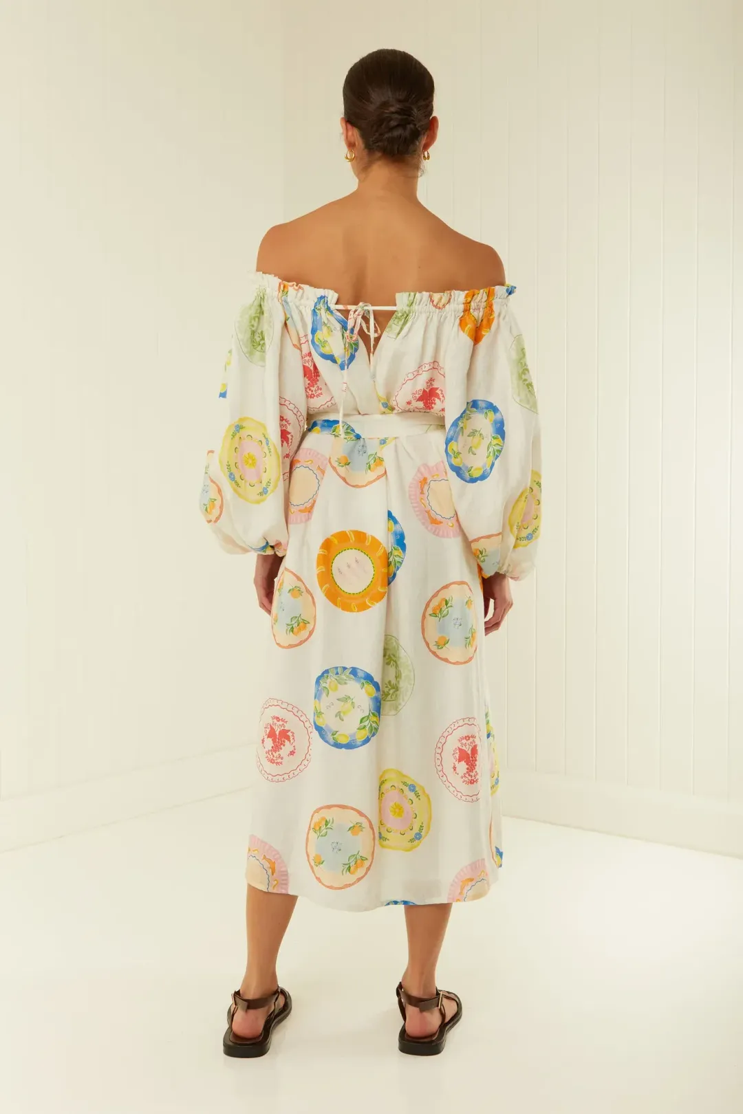 Palm Noose Sicily Dress Multi Print One Size for rent on The Volte - main image